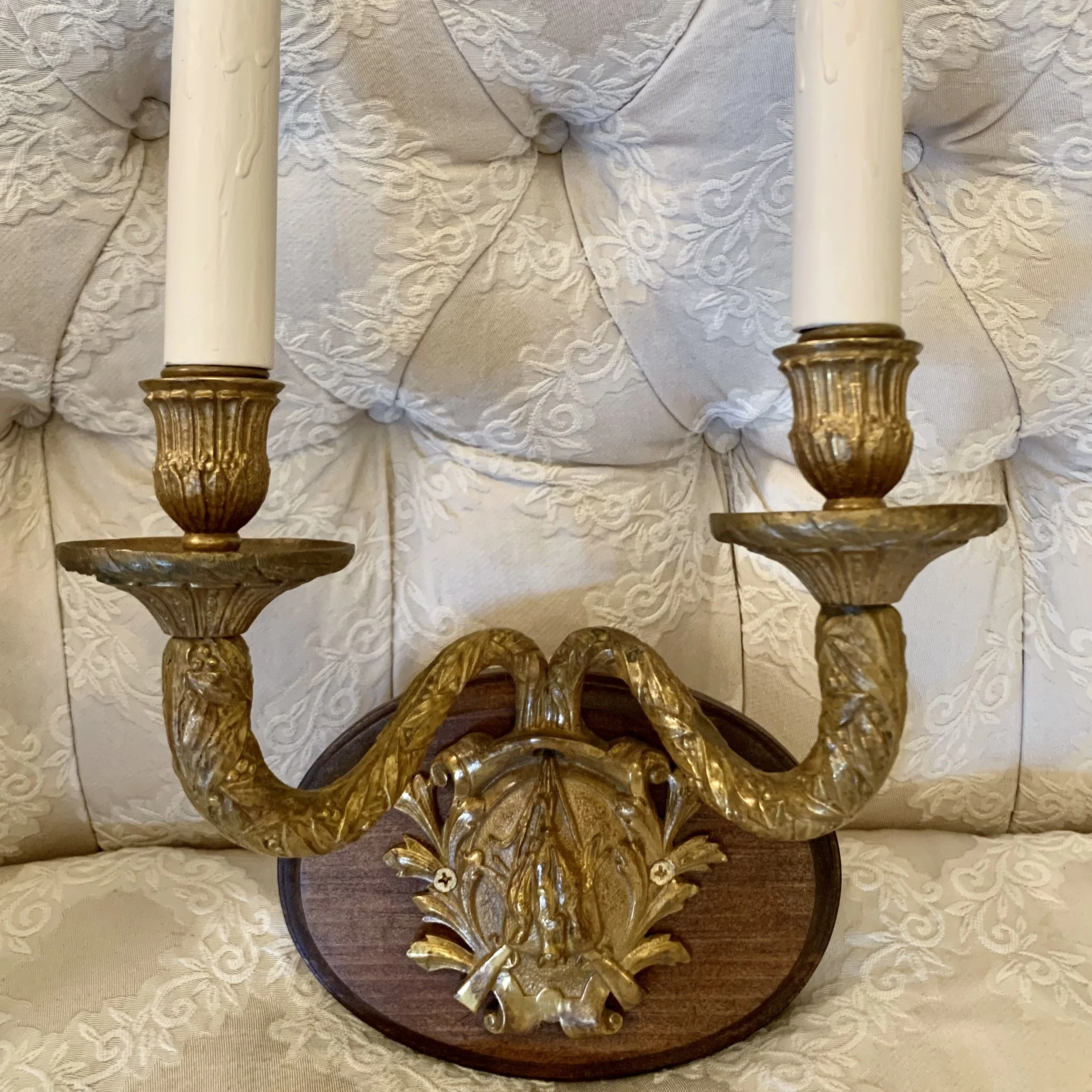 Antique French Napoleon III Gilt Bronze Sconces