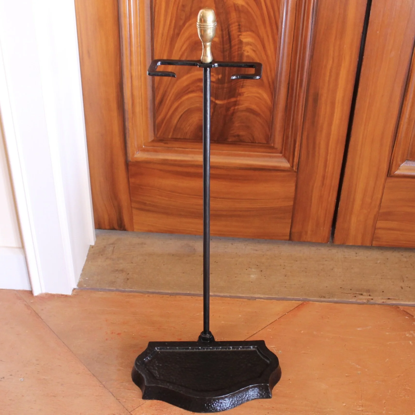 Cast Iron and Brass Antique Fire Tool Stand