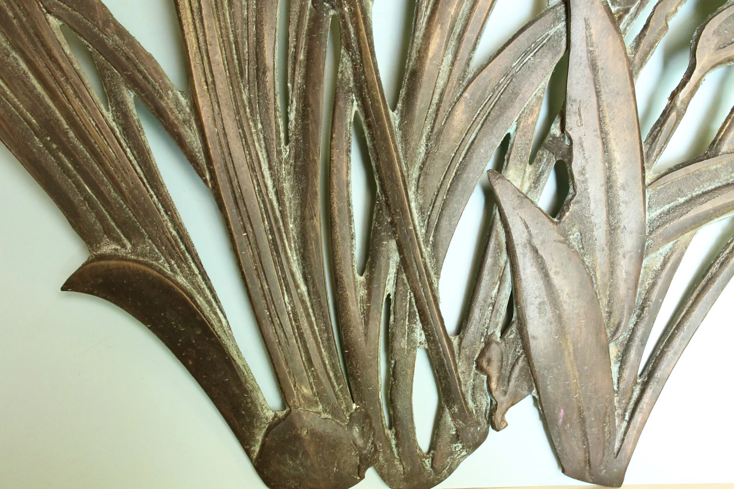 Brass Wheat Motif Wall Ornament