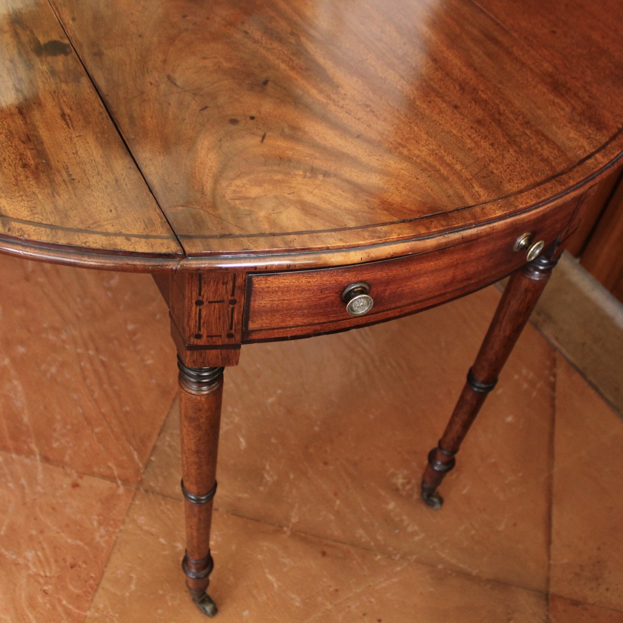 Regency Mahogany Ebonized Pembroke Table