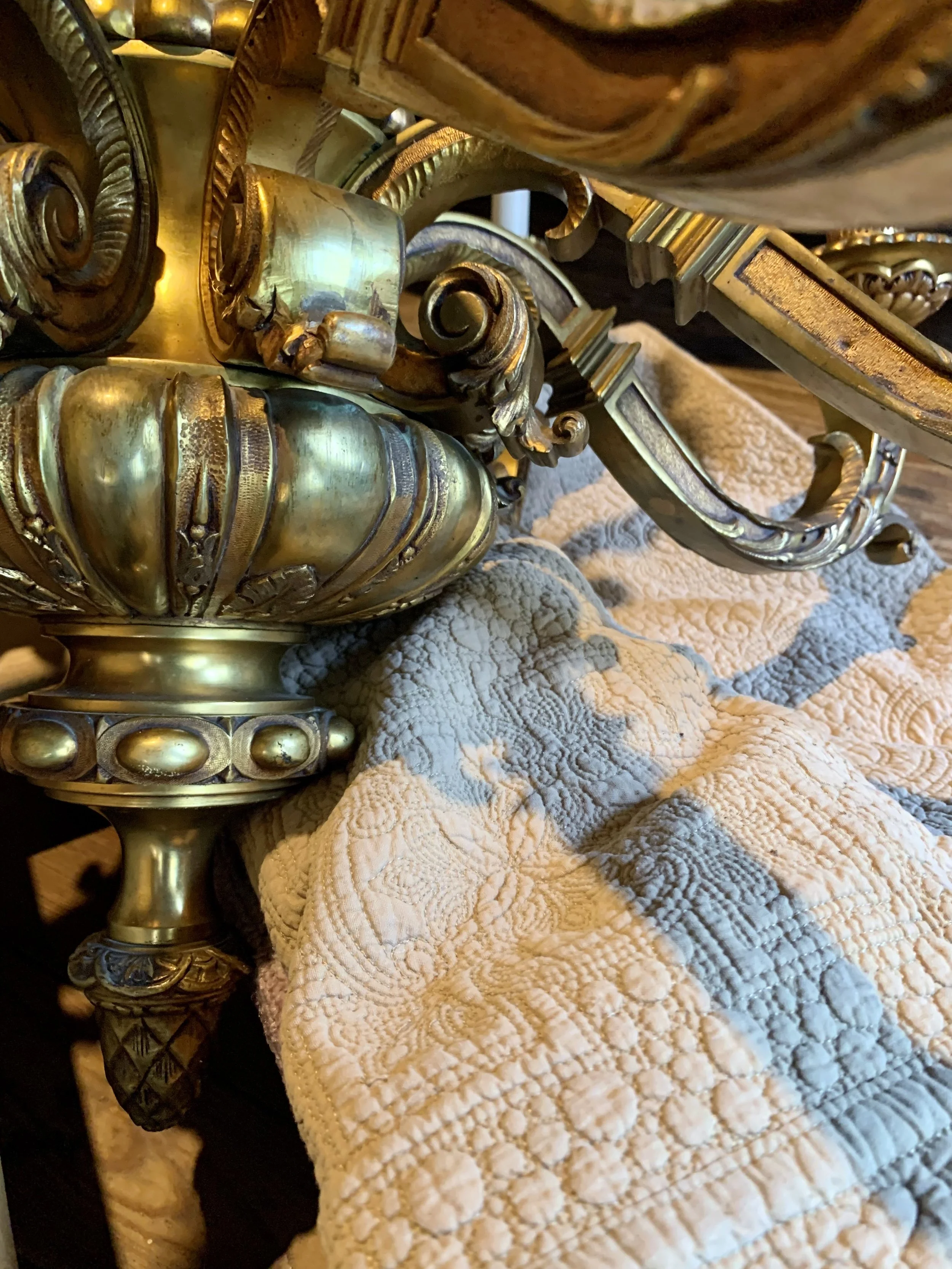 Spanish Baroque Style Bronze Chandelier