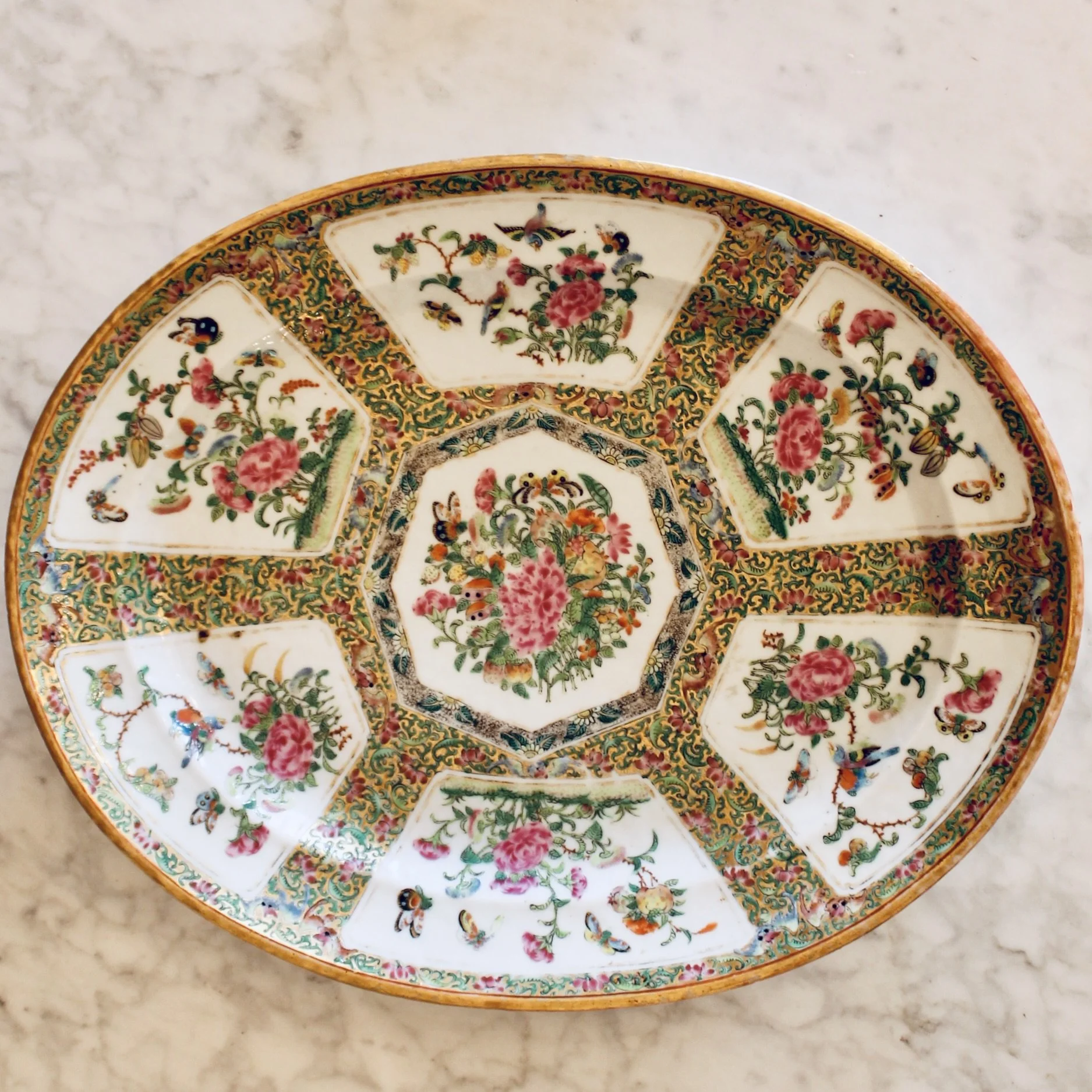 Chinese Export Rose Canton Platter