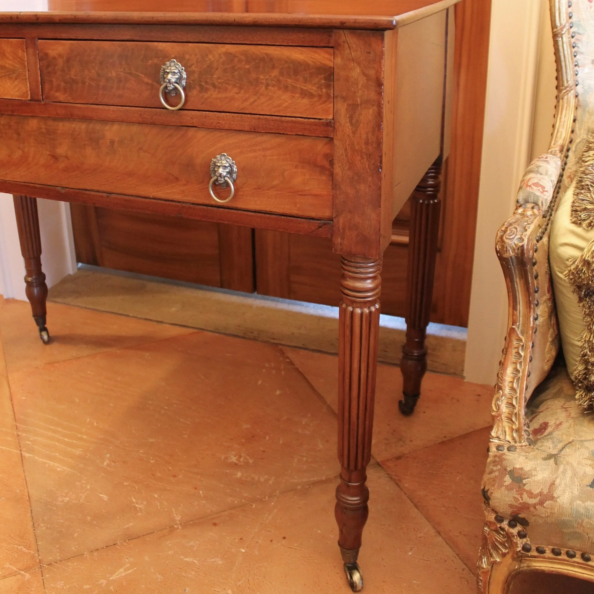 Antique Sheraton Server Sideboard Huntboard Table