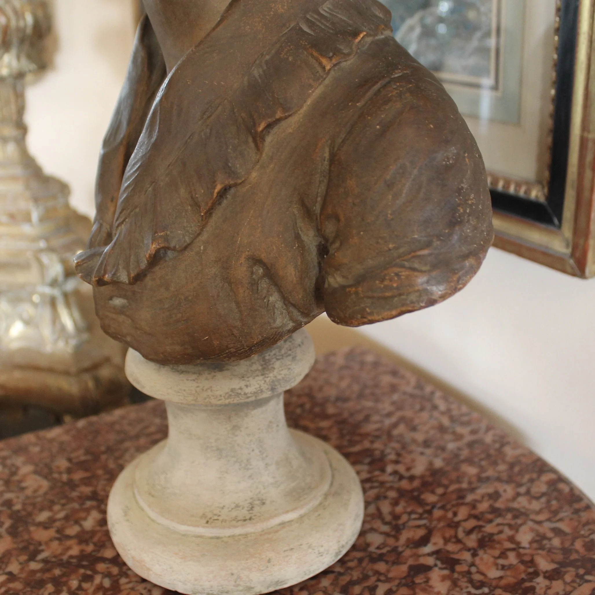 Terracotta Bust of Alexandre Brogniart, after Houdon