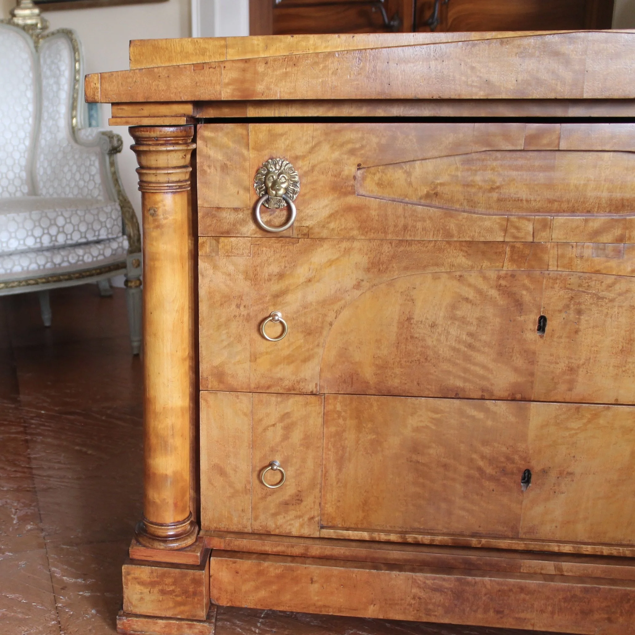 Biedermeier Birch Commode / Chest of Drawers