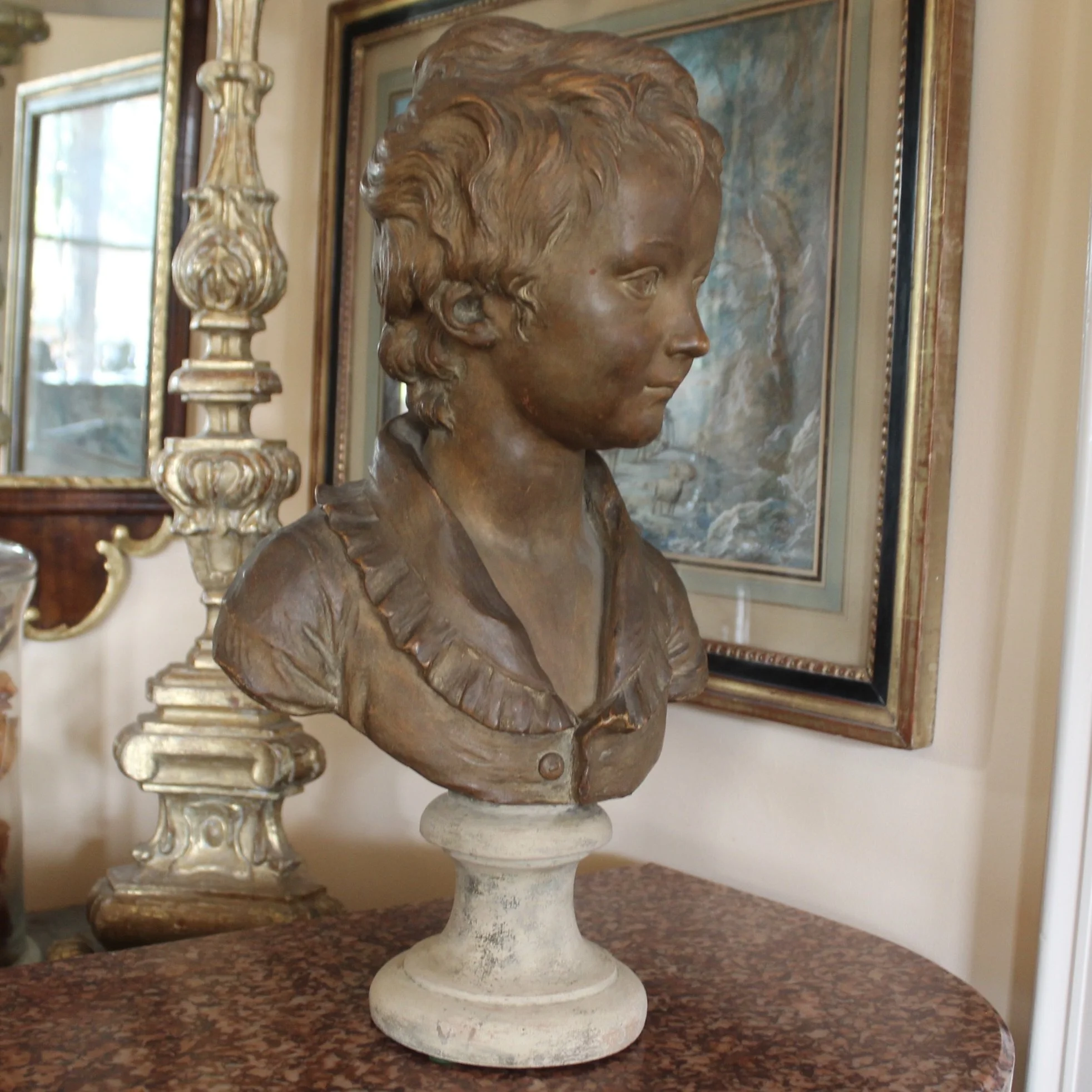 Terracotta Bust of Alexandre Brogniart, after Houdon