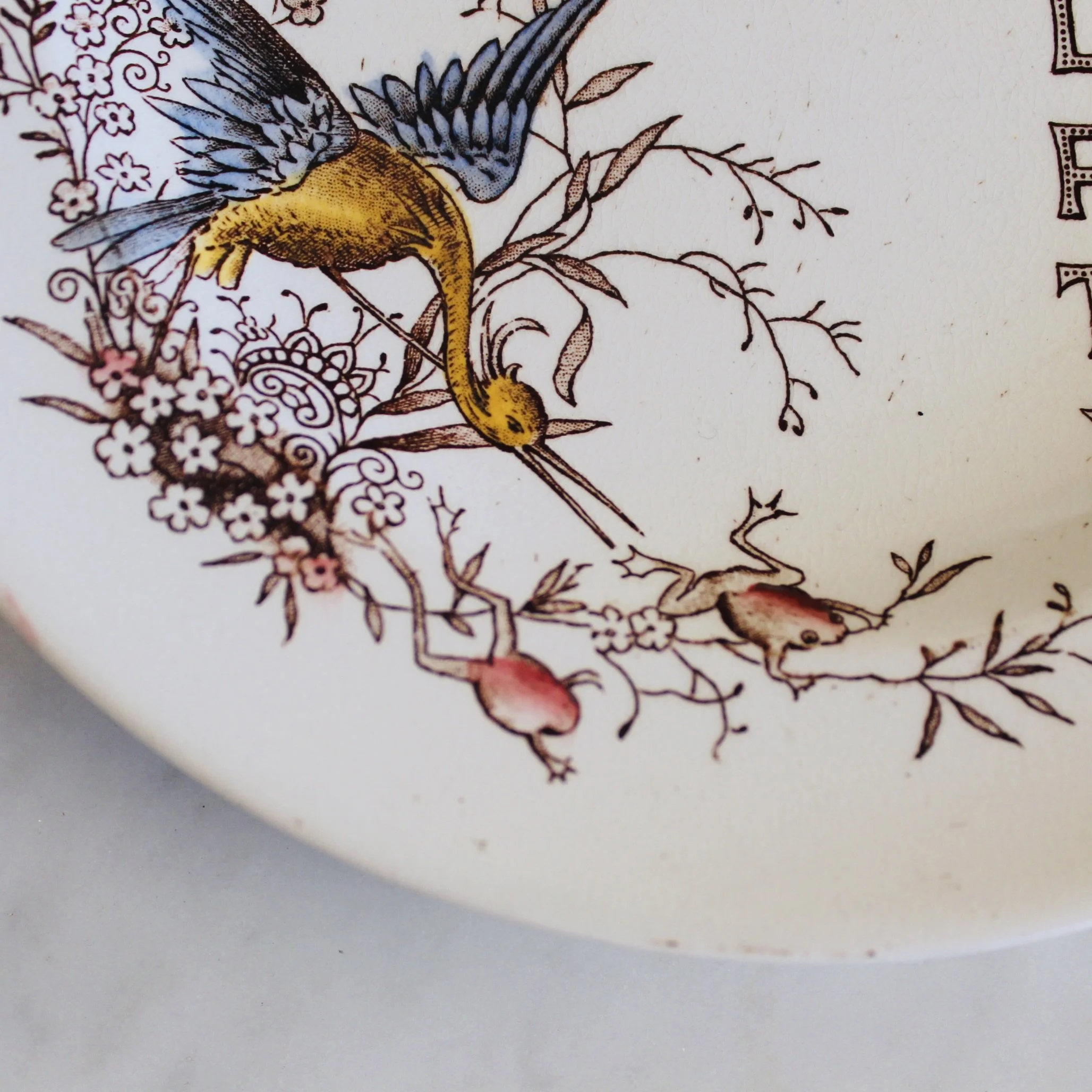 Antique Staffordshire Collector’s Alphabet Plates- a Trio