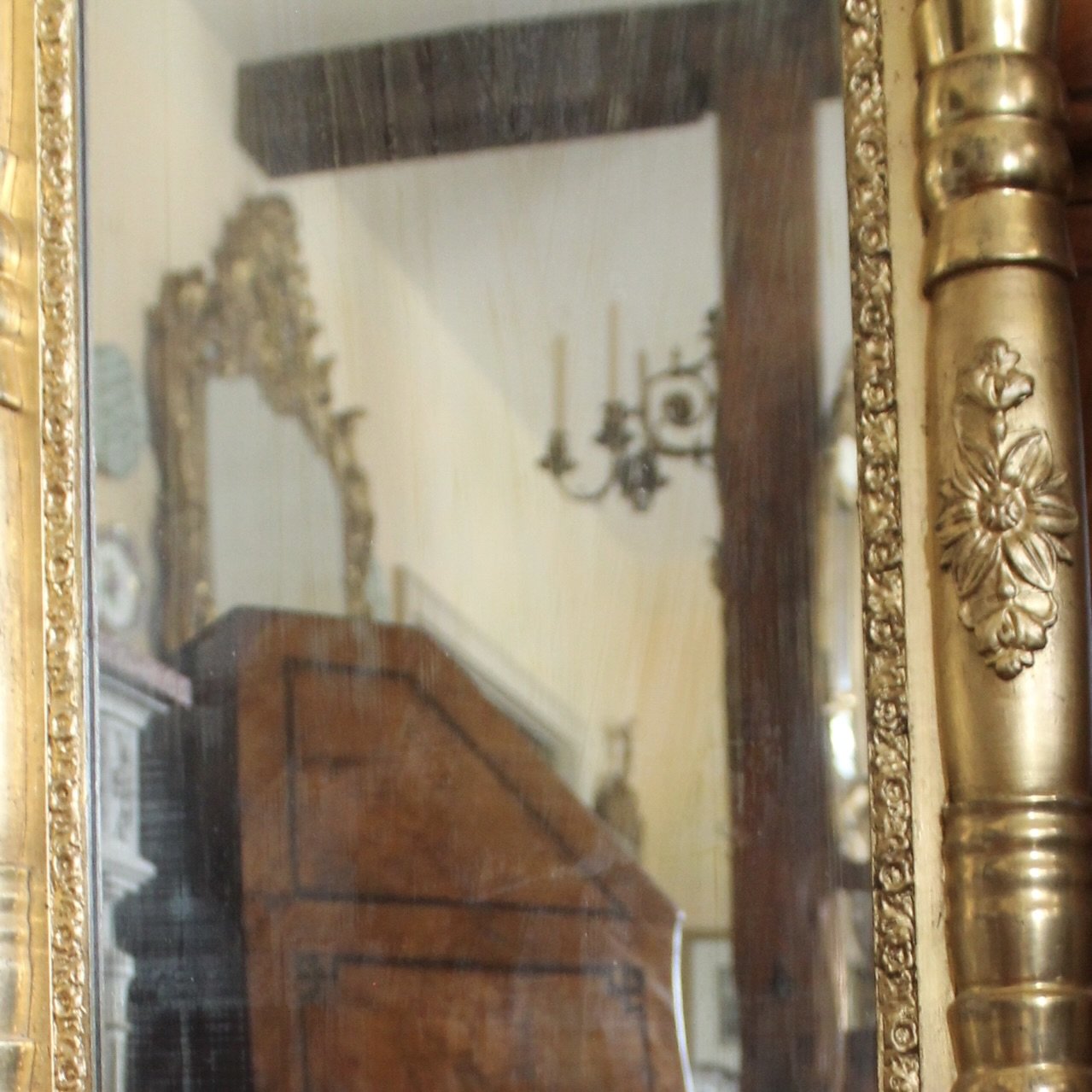 American Sheraton Giltwood Mirror