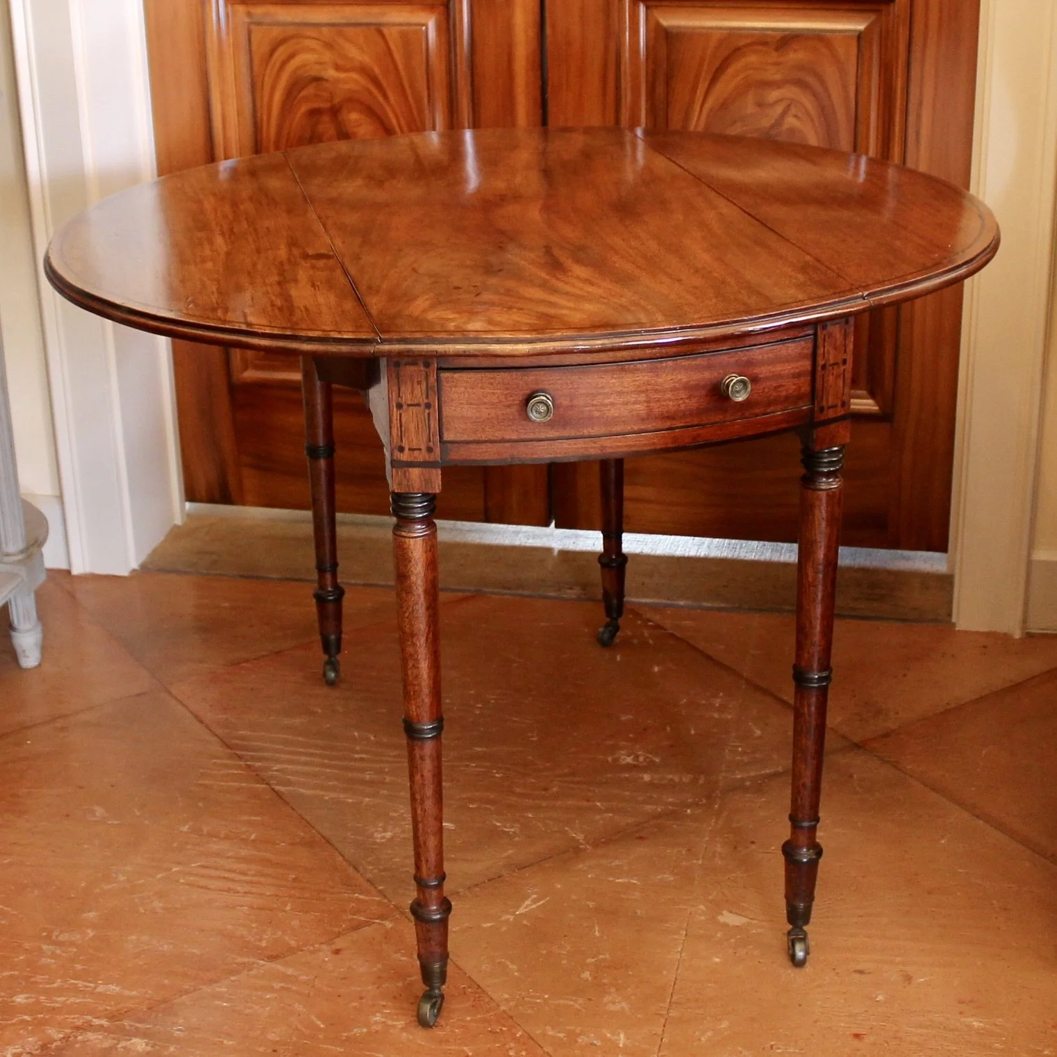 Regency Mahogany Ebonized Pembroke Table
