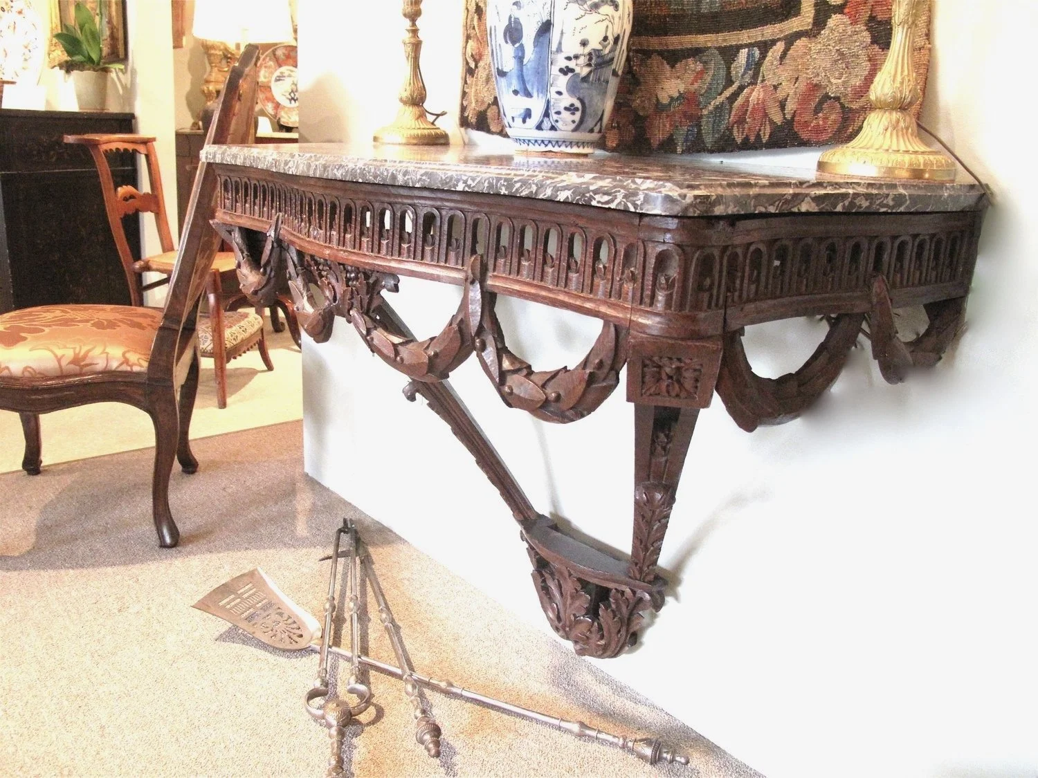 Louis-XVI-Period-Marble-Topped-French-Neoclassical-Console-Table-18th-Century (6)