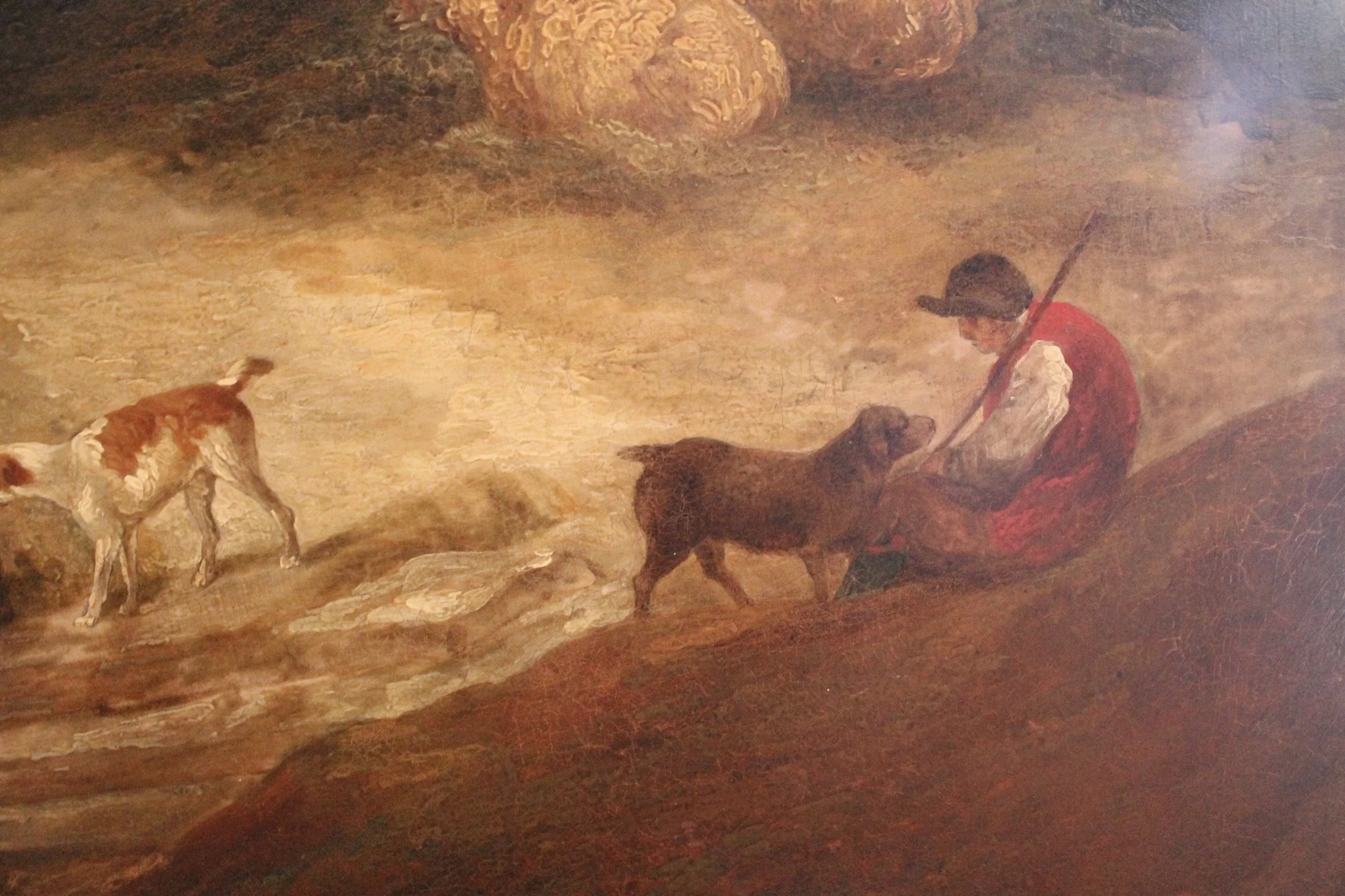 Large Oil on Canvas Landscape Attributed to George Morland