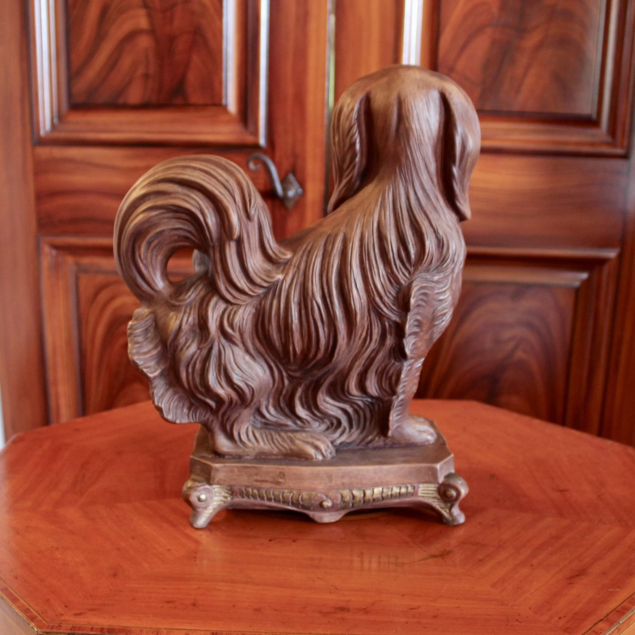 Large Terracotta King Charles Spaniel sculpture