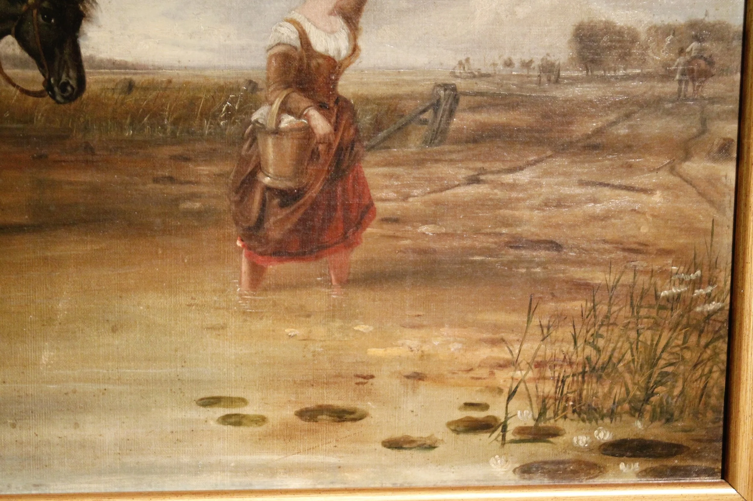 English Landscape Painting with Horses, after Callcott