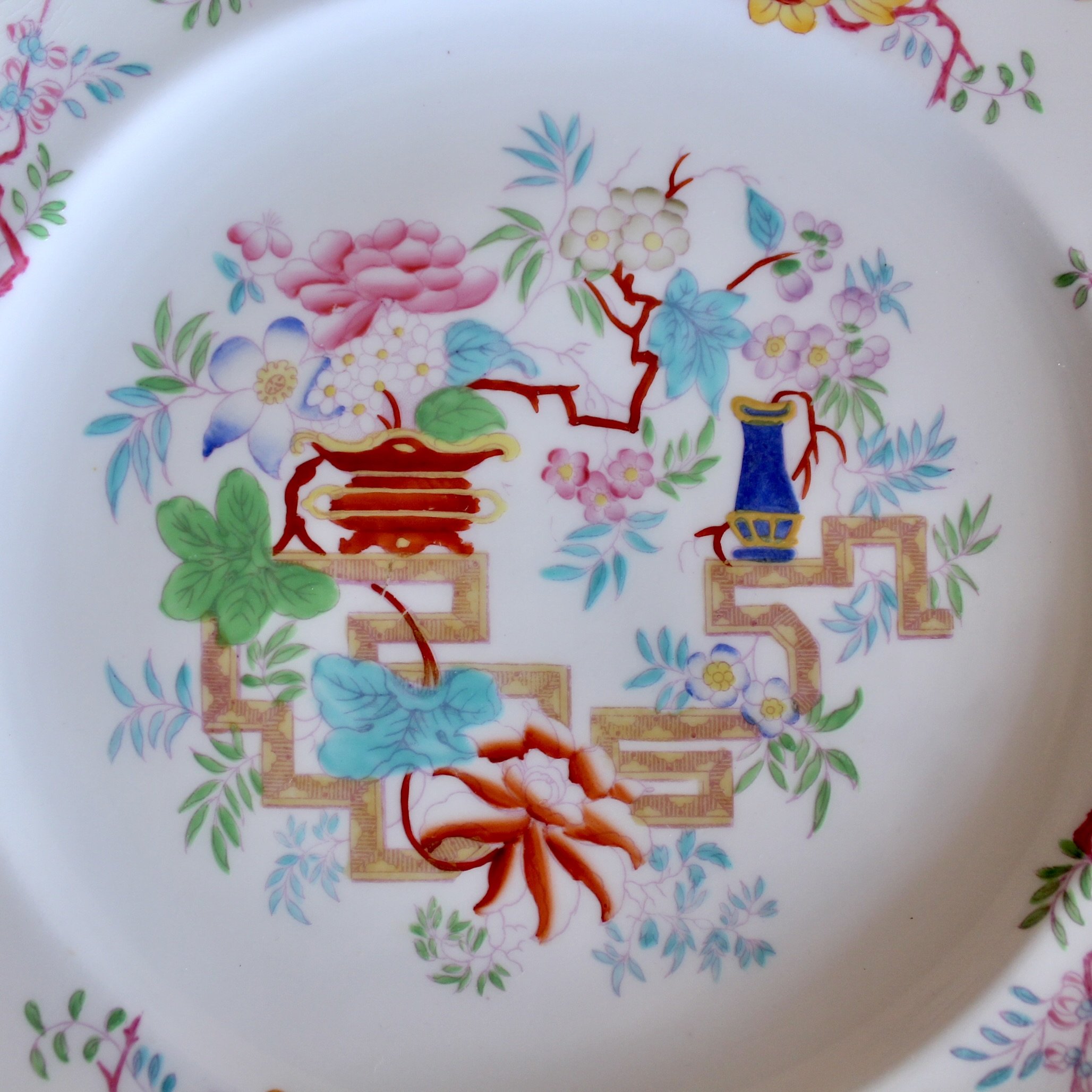 antique English ironstone China dinner set, Minton, Cauldon Ashworth