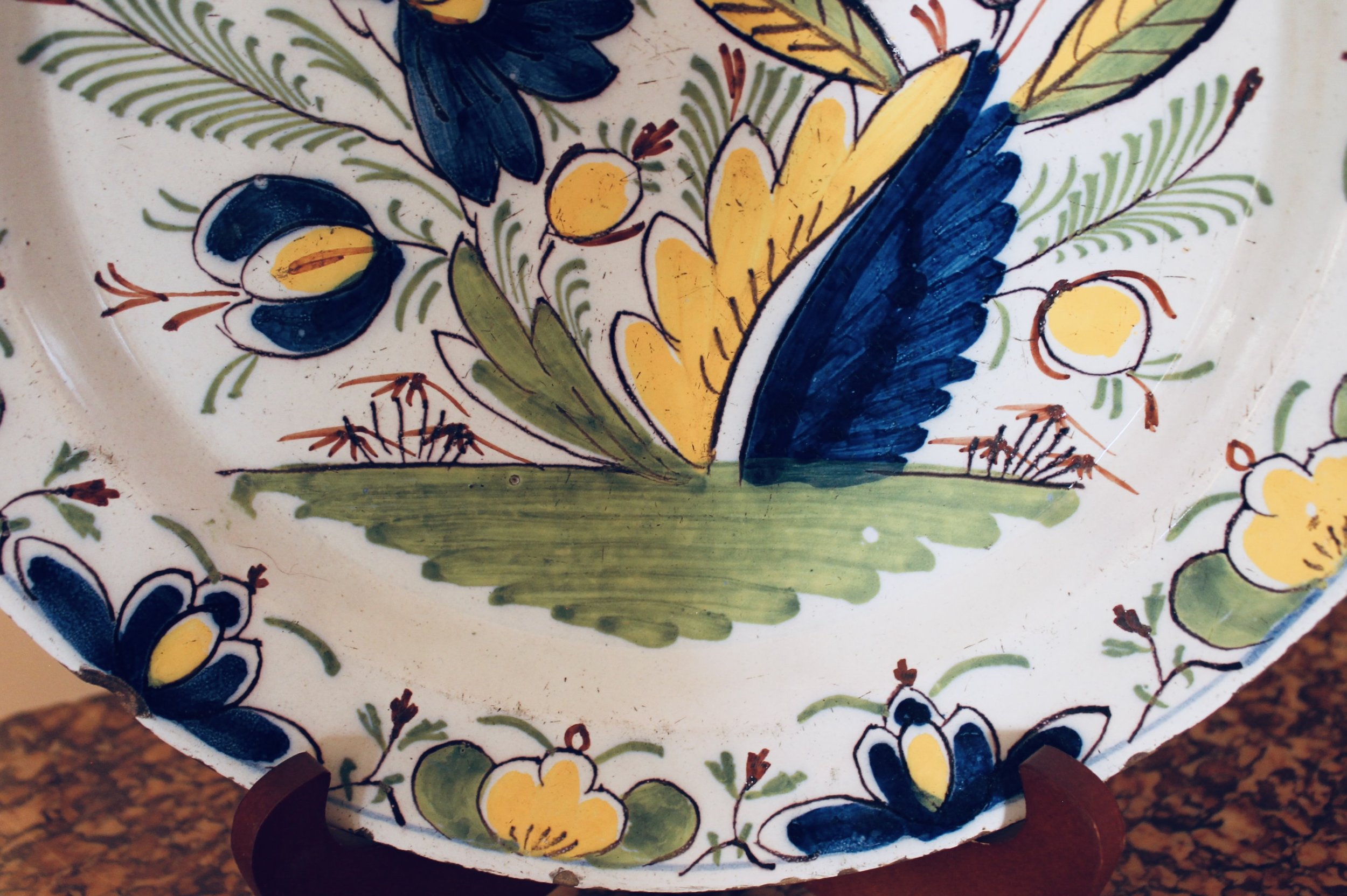 Polychrome 18th century Delft Plates