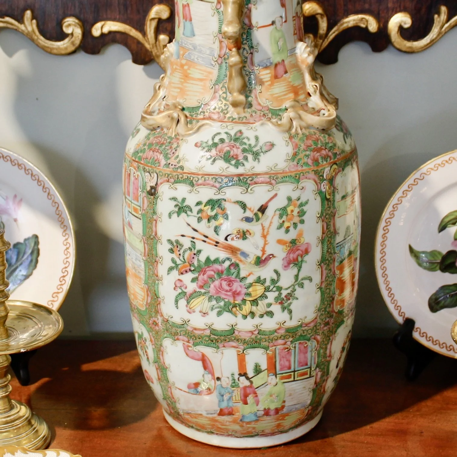 Large Rose Medallion Chinese export porcelain vase