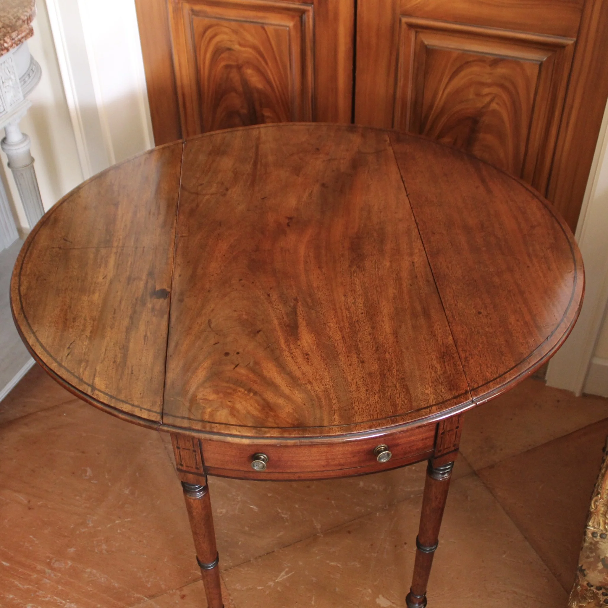 Regency Mahogany Ebonized Pembroke Table