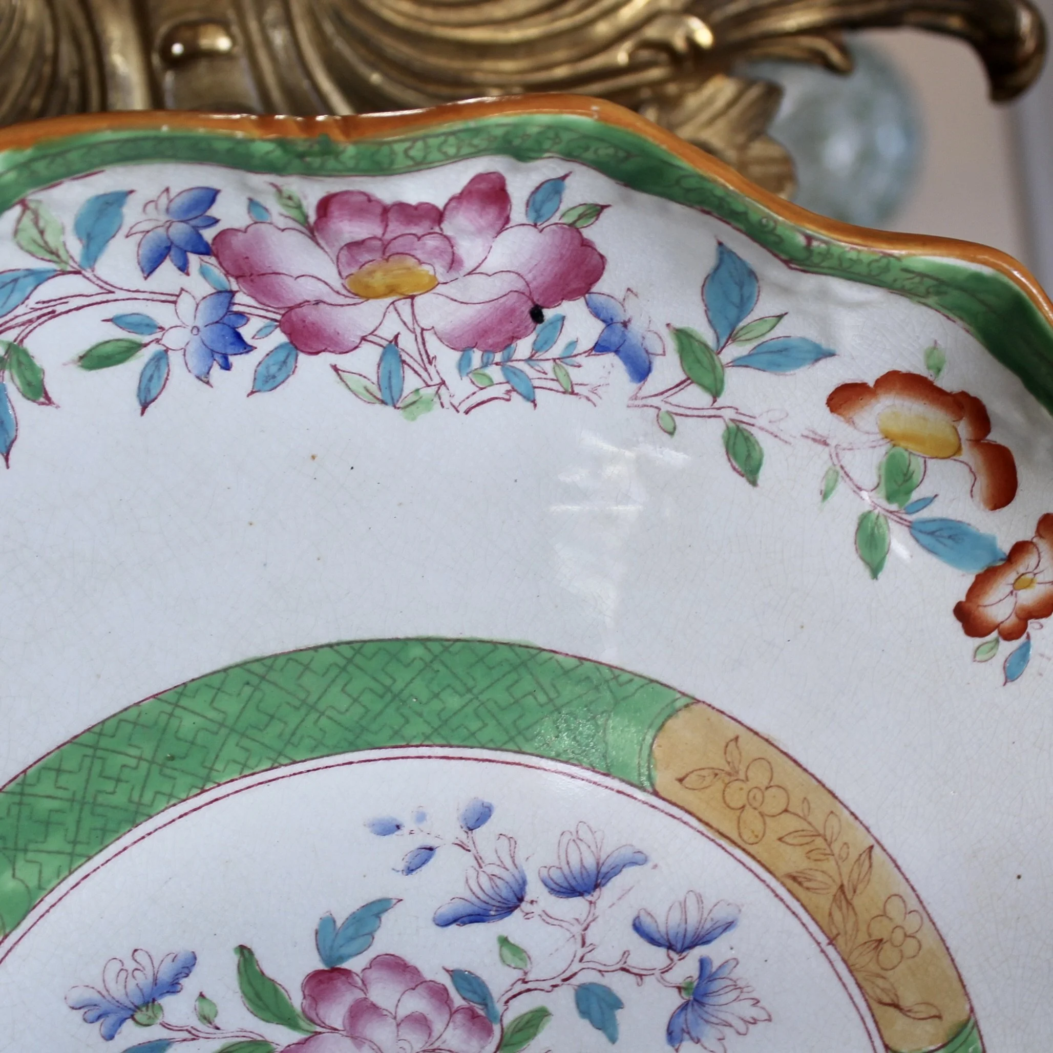 antique English ironstone China dinner set, Minton, Cauldon Ashworth