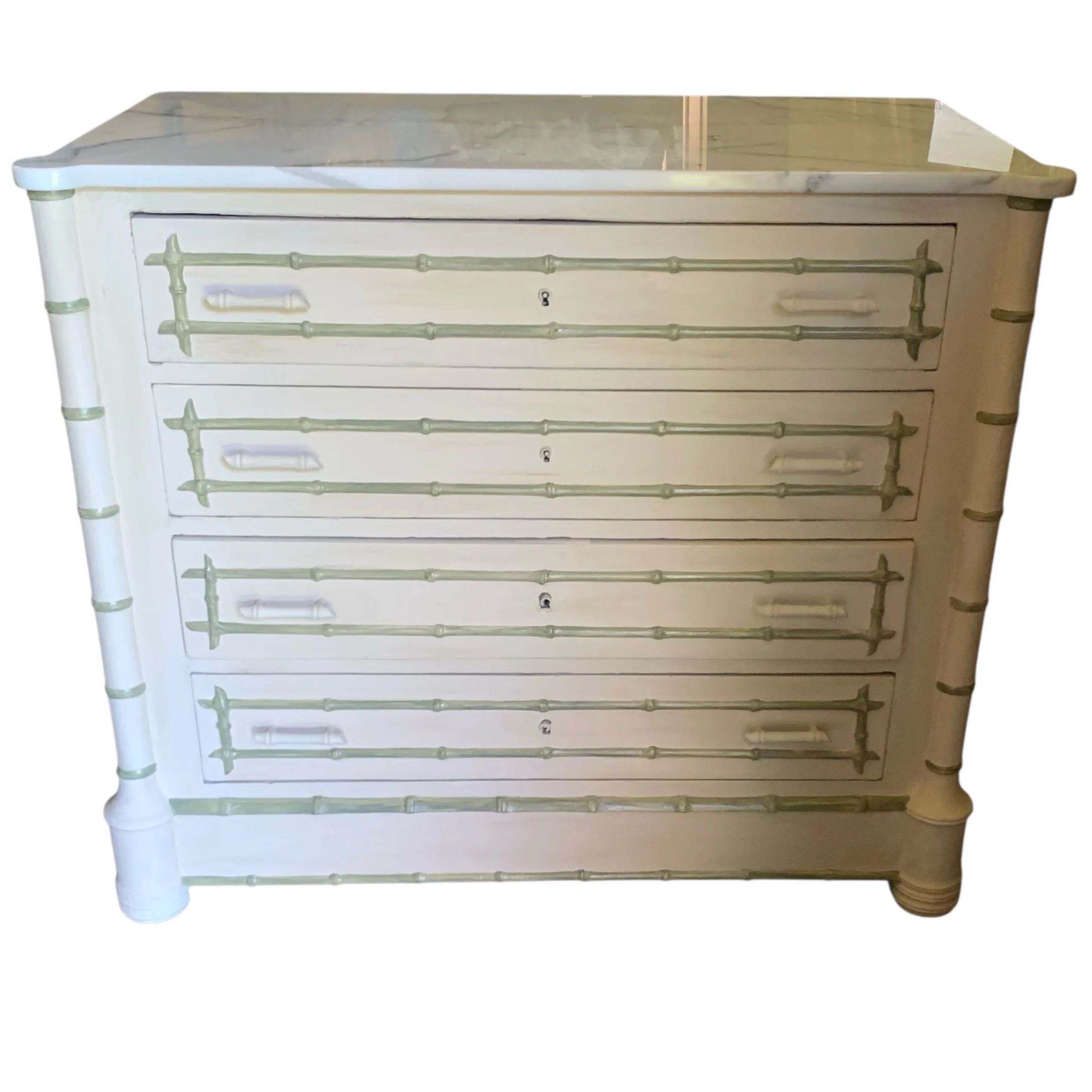 Small-Antique-French-Chest-of-Drawers-Bamboo-Mouldings (1)