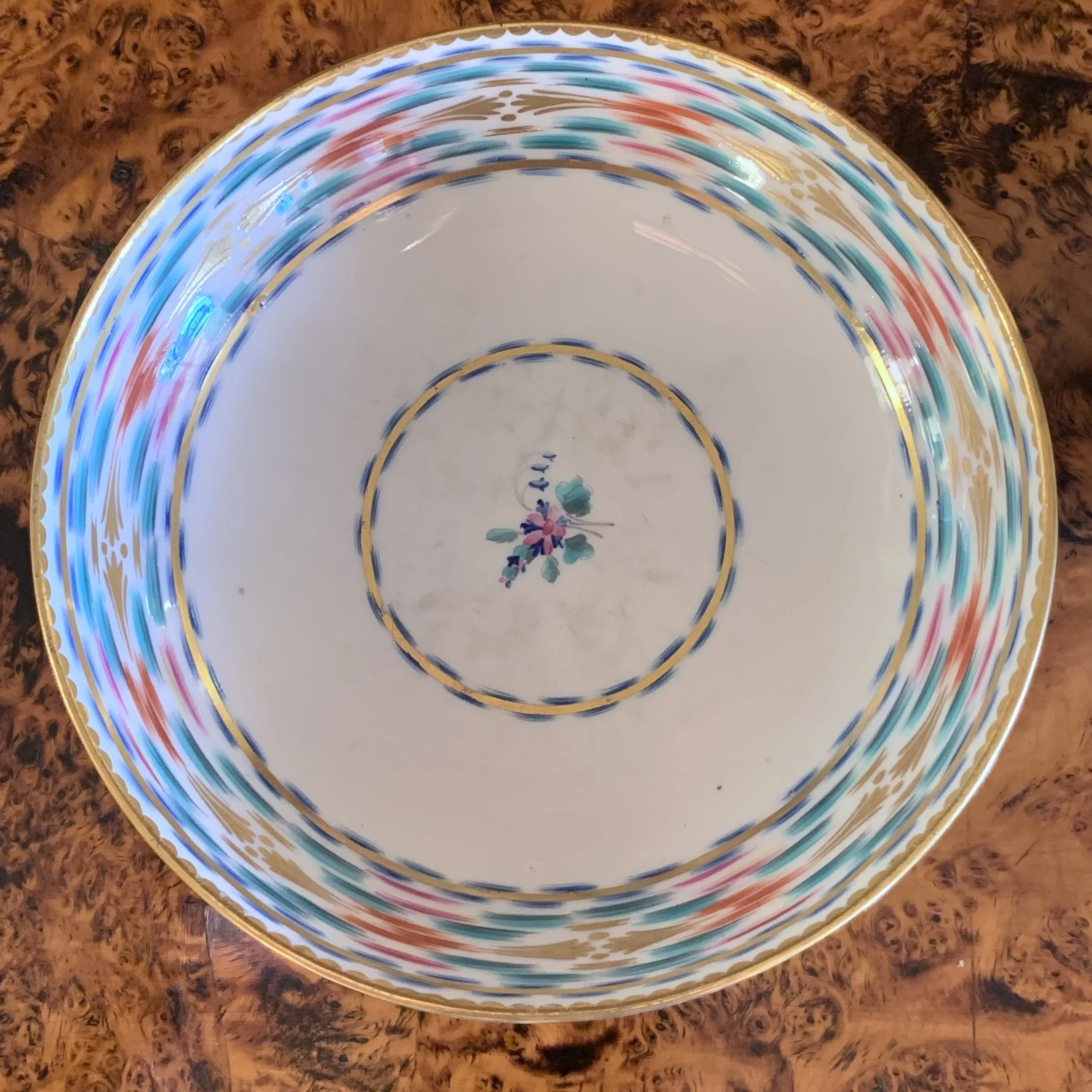 Flamestitch pattern porcelain