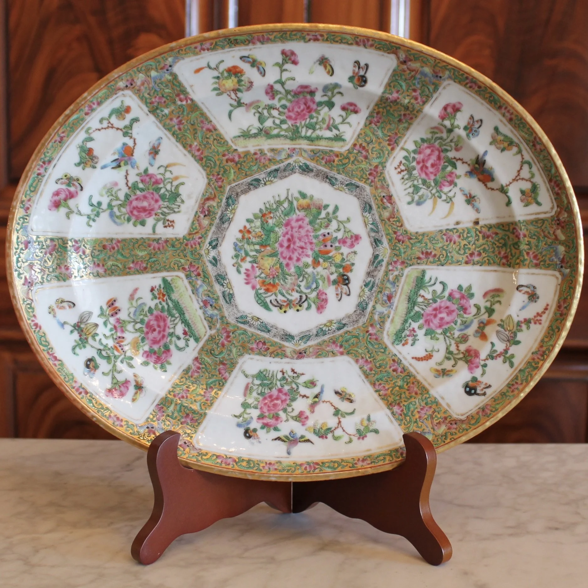 Chinese Export Rose Canton Platter