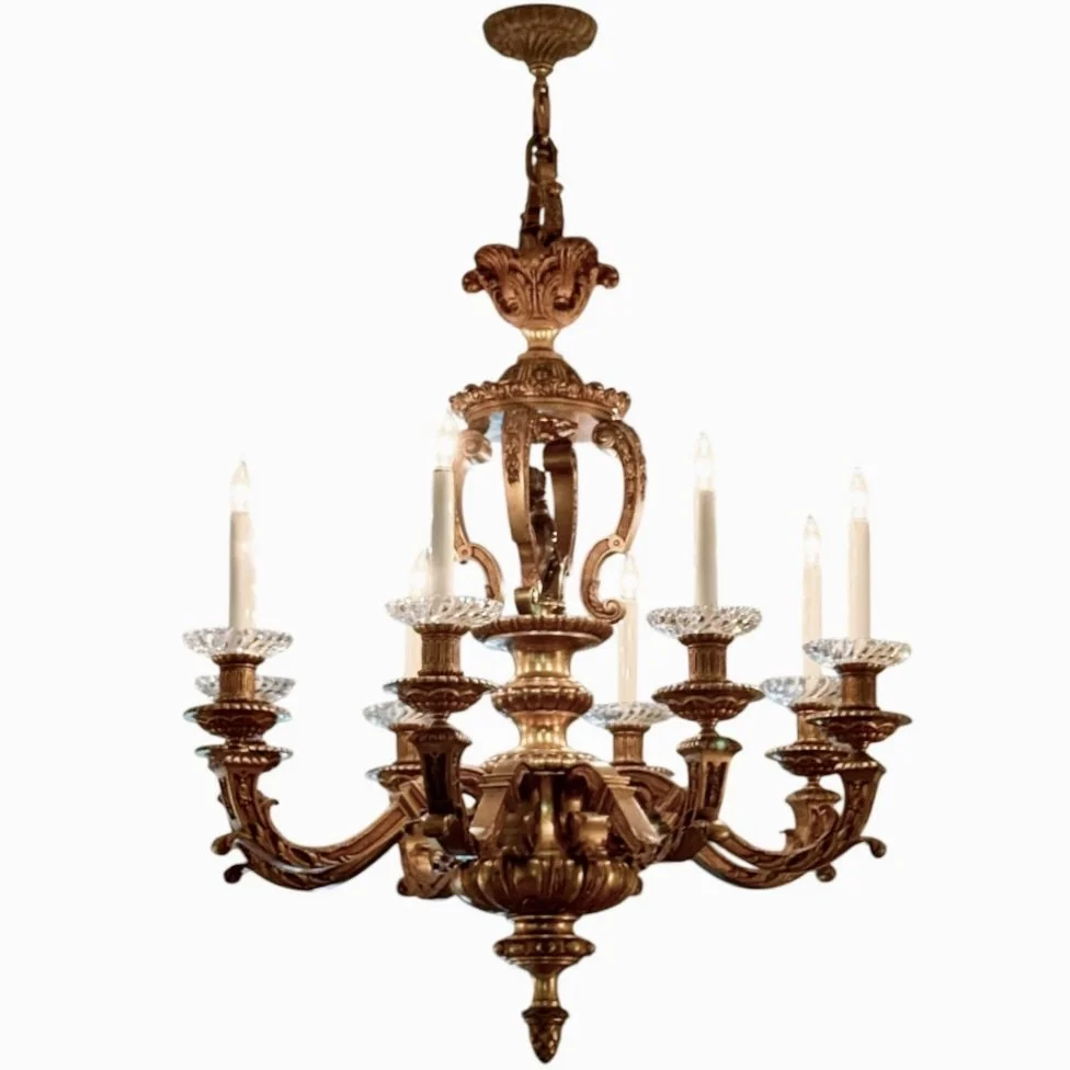 Spanish Baroque Style Bronze Chandelier