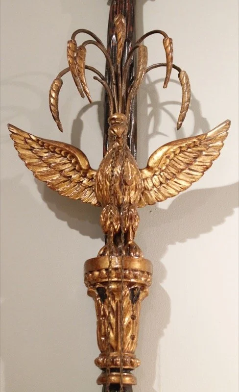 neoclassical gilt eagle sconces pair
