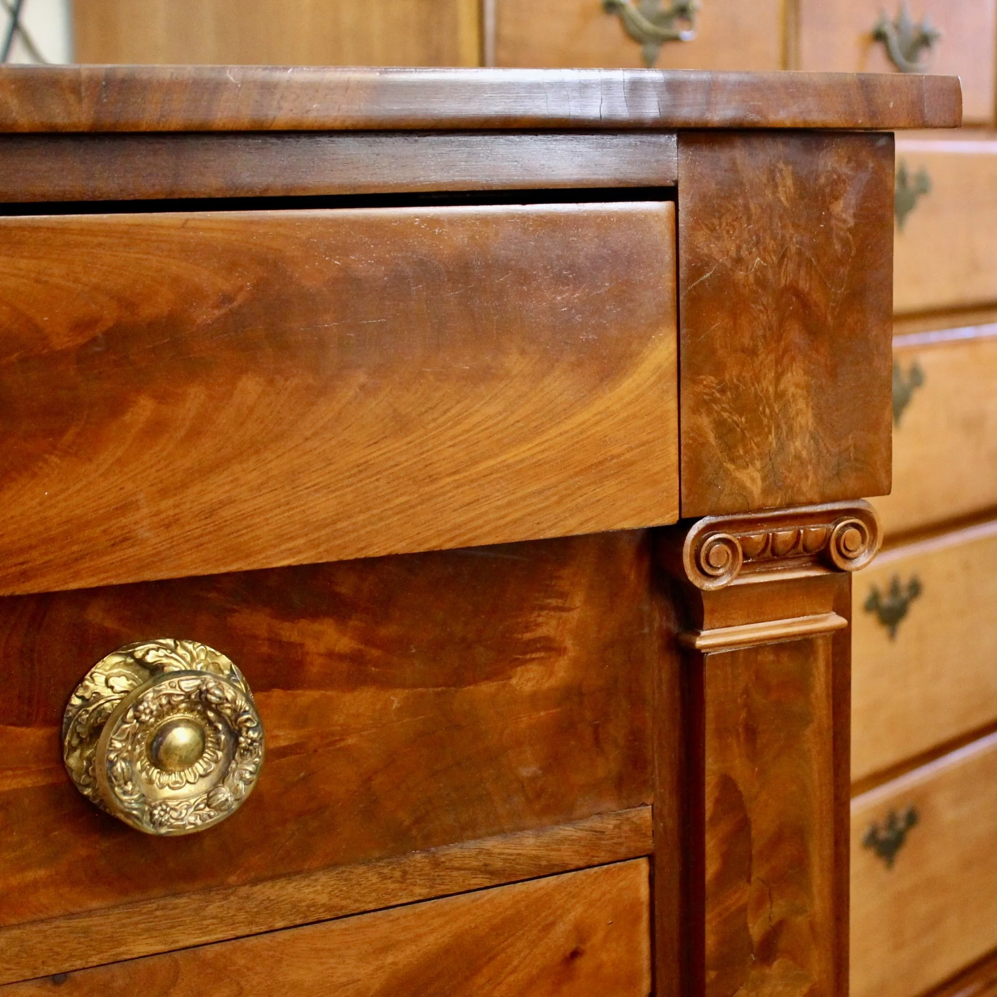 Large American Classical Mahogany Chest of Drawers