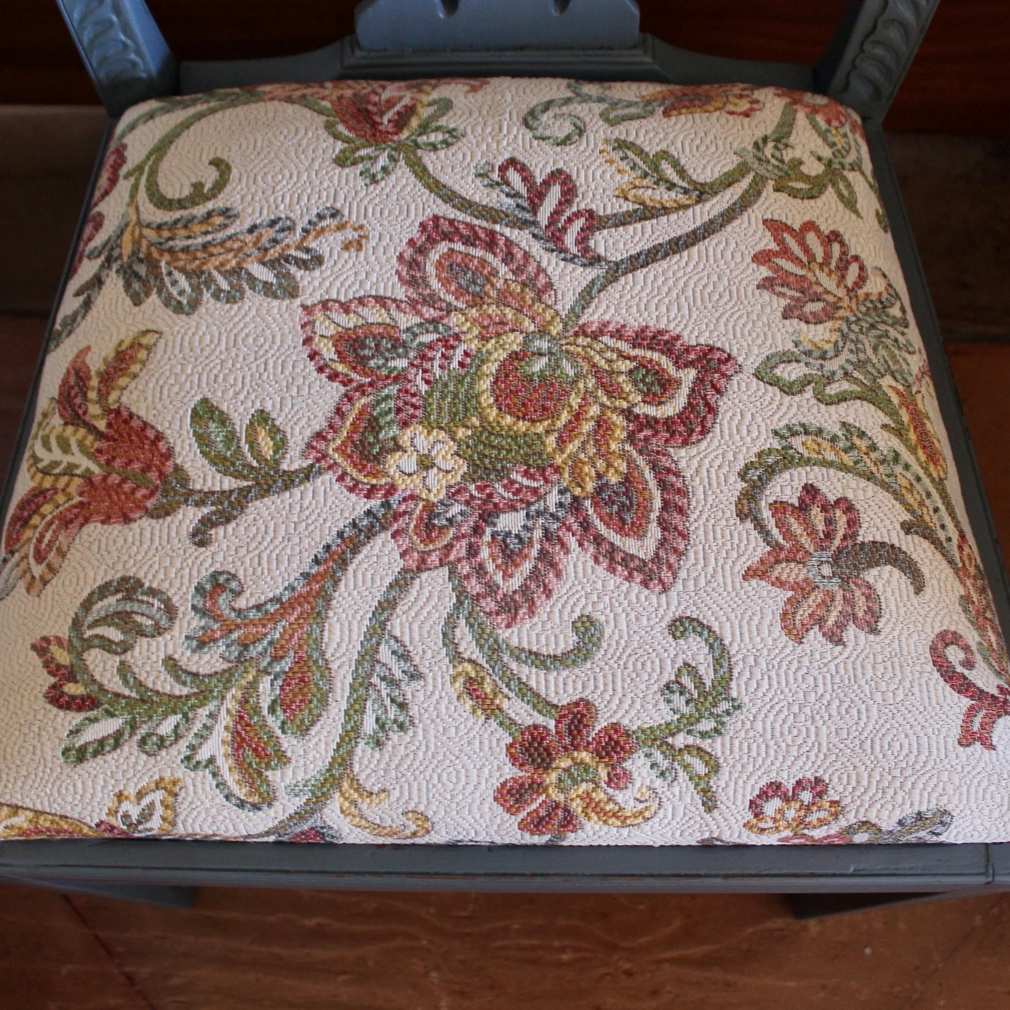 blue painted Georgian Rococo chairs