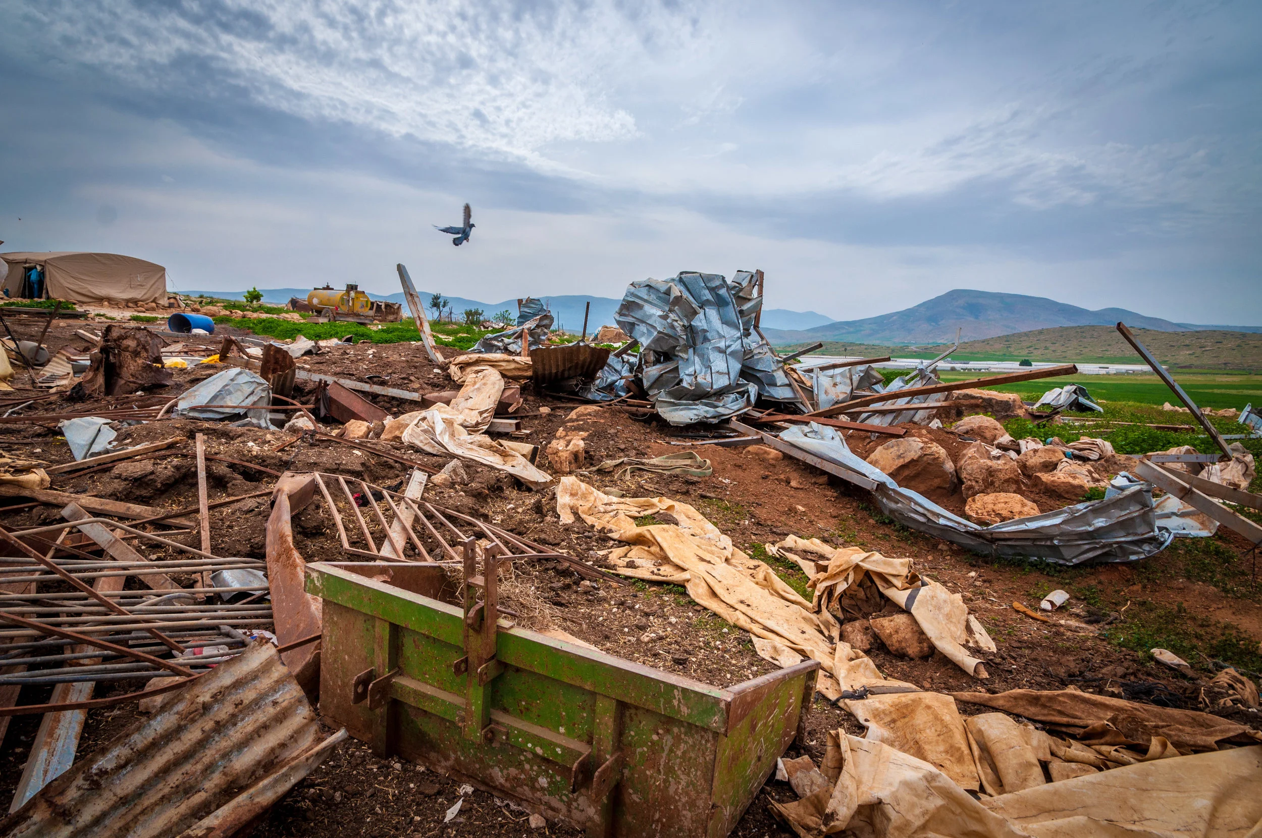 Remains of a home demolition.