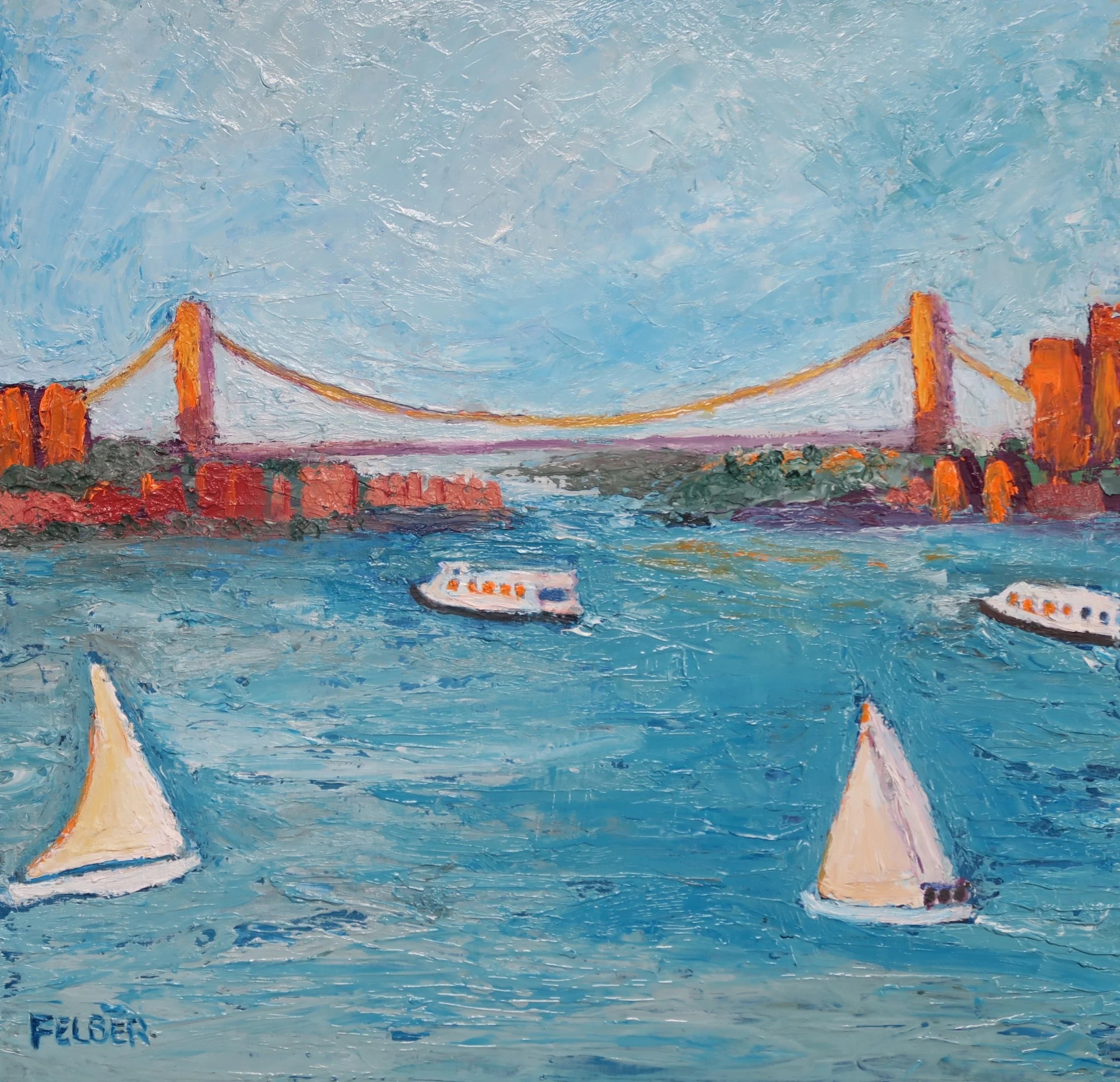  Up River  Oils on panel  12 x 12  2019 