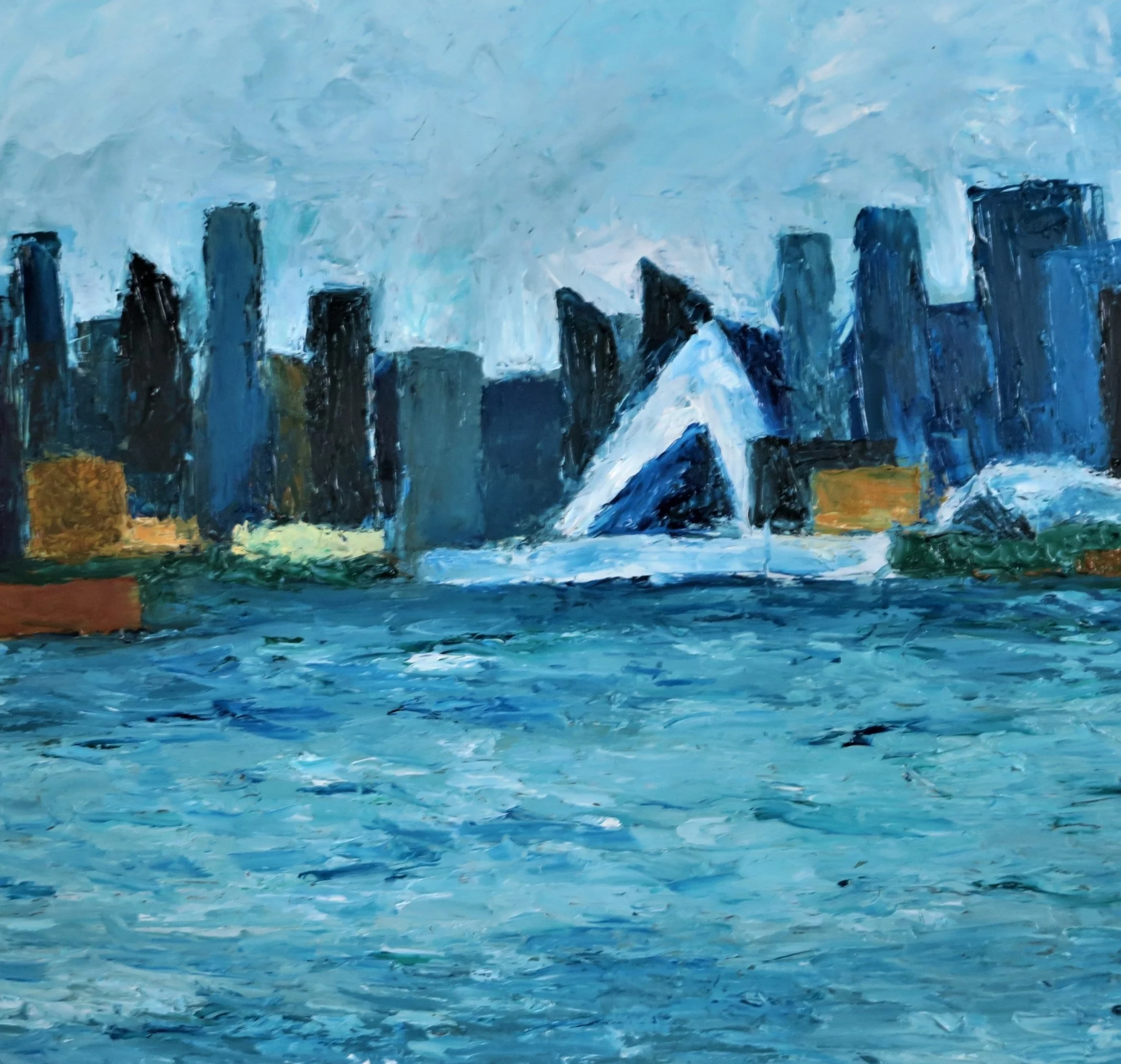  Across the River  Oils on panel  12 x 12  2019 