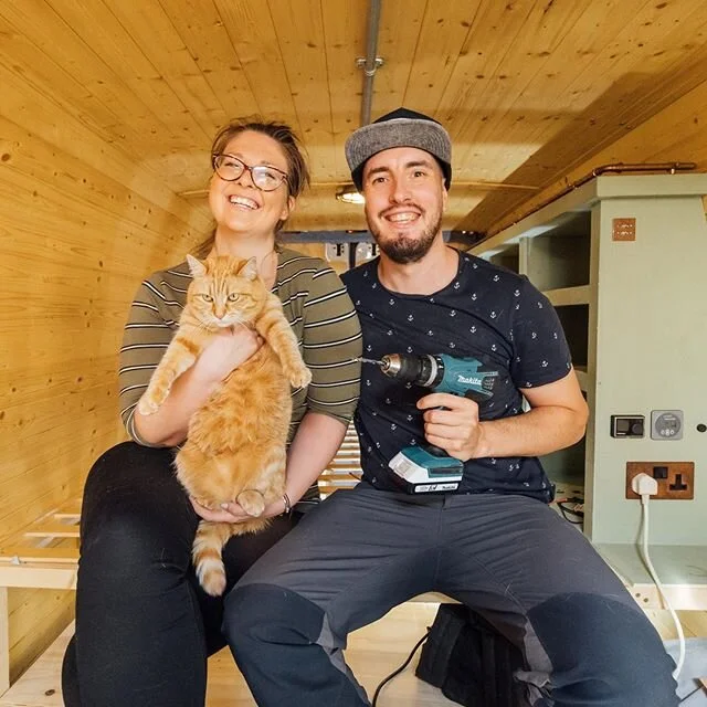 👀We&rsquo;re trying our hardest to be a family right now with this van renovation - after all it&rsquo;s the three of us who live in it but by the looks on someone&rsquo;s face (cough Ginjey cough) the feeling isn&rsquo;t mutual. No idea why! New vi