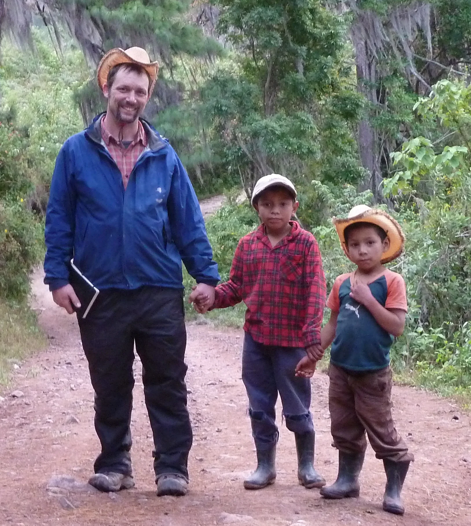 Andy with friends in Honduras