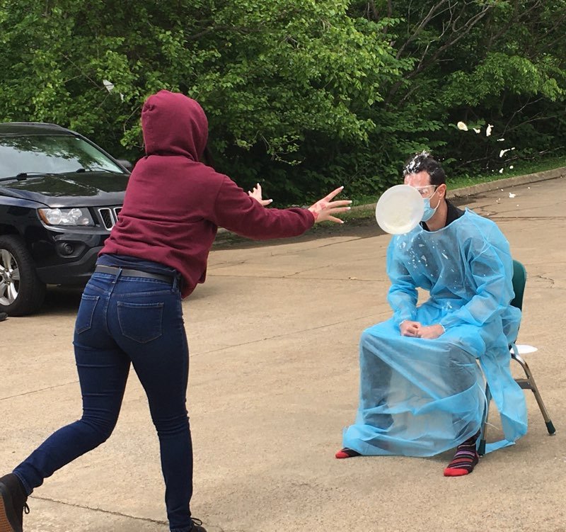 Our students at MCTLC were able to throw a pie at their teacher’s face for every $2 earned at their program, making raising money for Genesis even more fun!