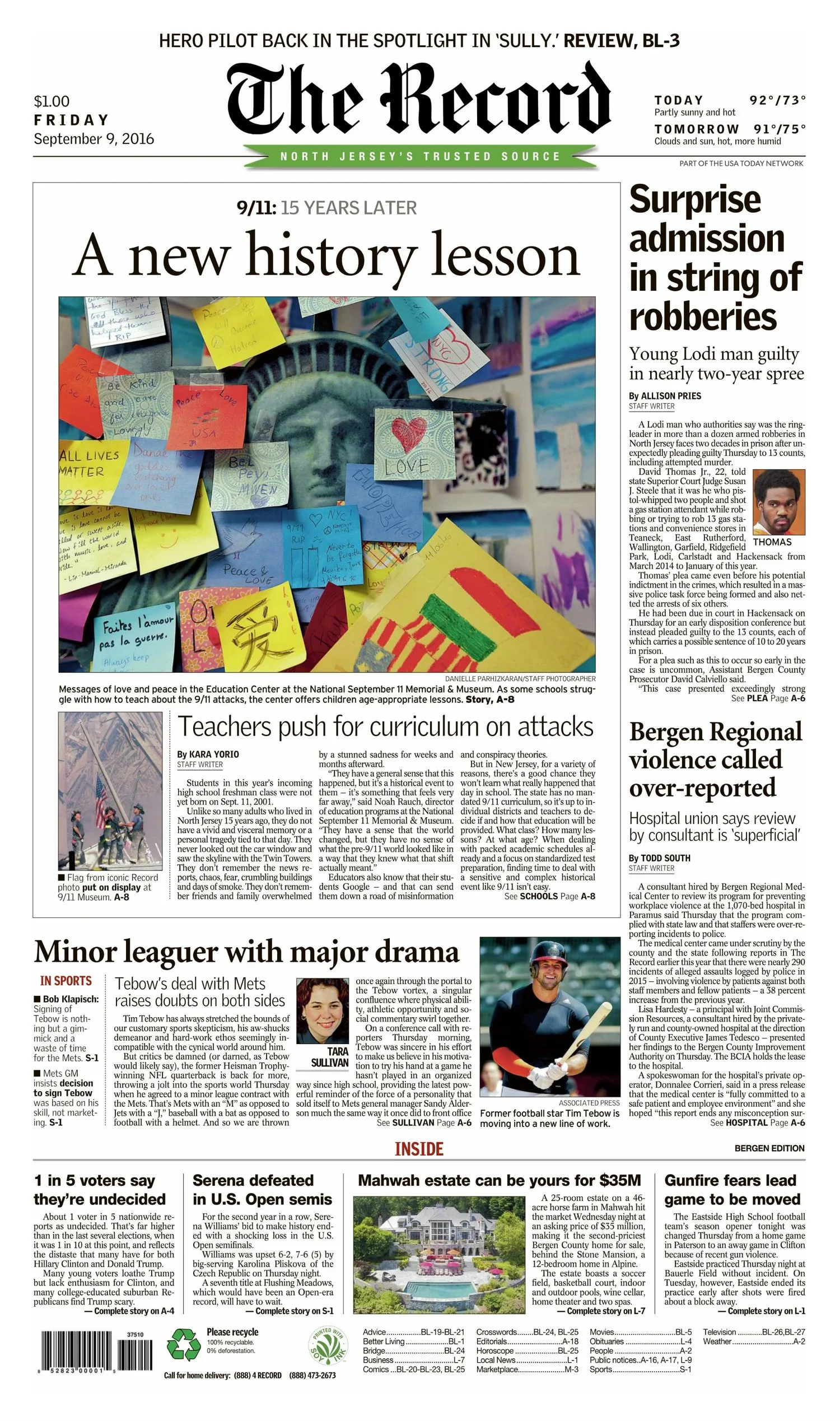 N.J. educators push for curriculum on 9/11 attacks 