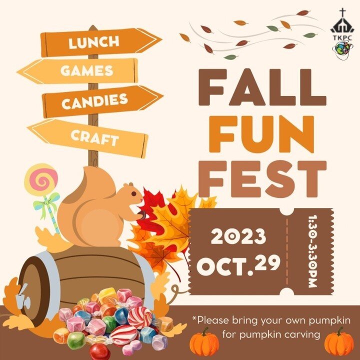 Another blessed way to enjoy this beautiful Fall weather: Fall Fun Fest!