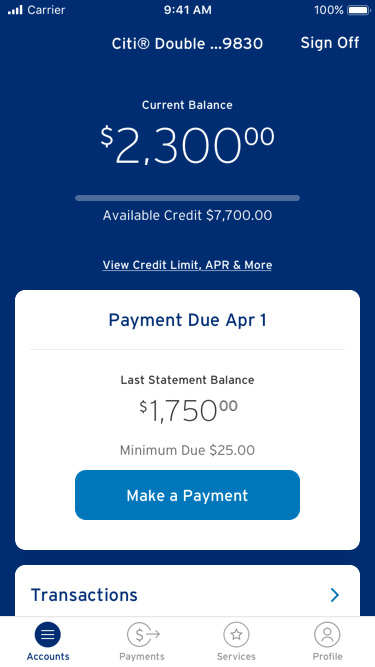 Account Screen Greets Customers, Introduces Quick Links, and Provides Essential Details