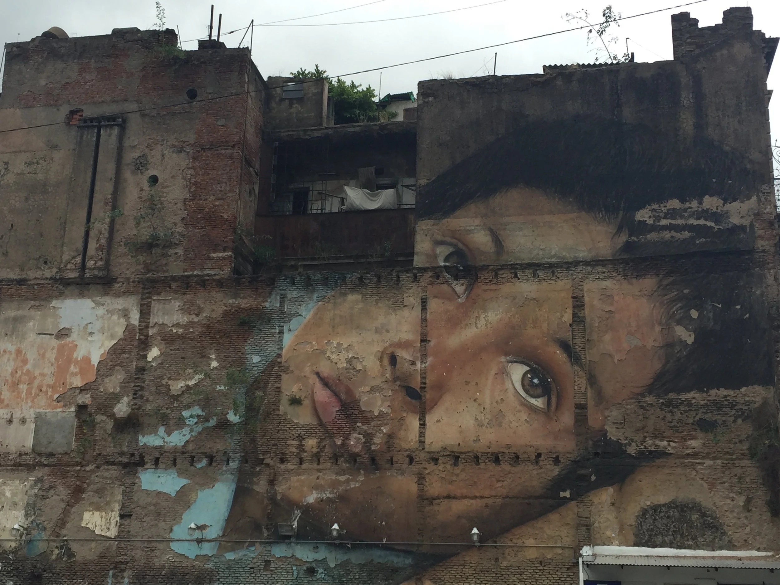 image: Buenos Aires mural, 2017. Matt, from BA art, took me around the city to some remote neighborhoods for an expedition. Her pensive sadness is so profound, observing and quiet. 