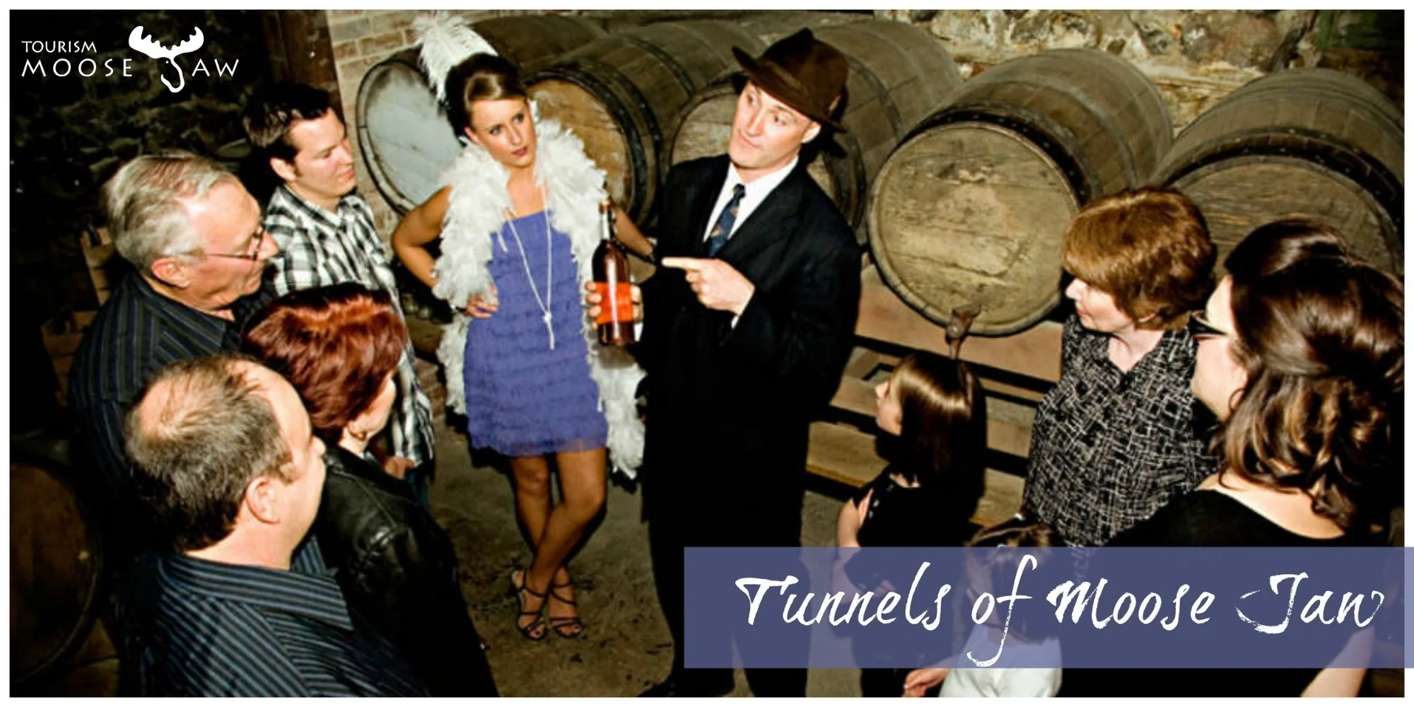 Tunnels of Moose Jaw “History Goes Underground” This must see tourist attraction is a mixture of laughs and history. Each of the tours is just under an hour.