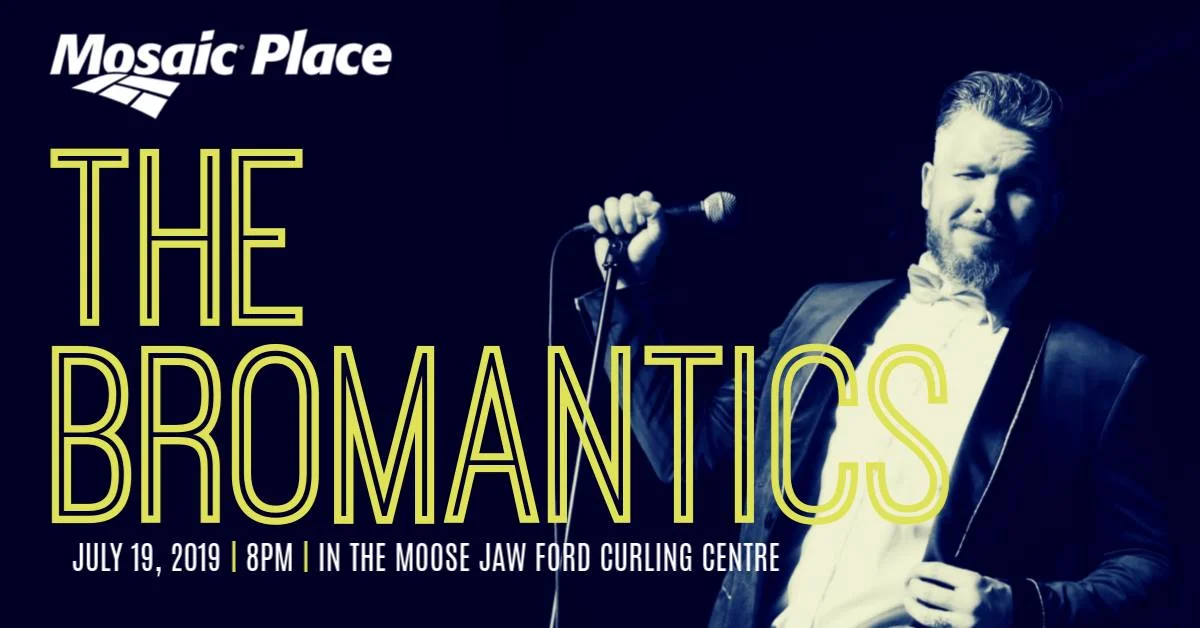 Mosaic Place is pleased to welcome Moose Jaw’s own The Bromantics Friday July 19th, 2019. For one night only The Bromanitcs will fill the Moose Jaw Ford Curing Centre with sounds from from Louis Prima to Ben E. King, and everything in between! These boys are paying tribute to the bands that started it all, AND performing originals to follow suit. The Bromantics are a youthful revitalisation of the 1950's, with brilliant brass tones and doo-wop harmonies they keep the audience screaming for more, The Bromantics are a cross between nostalgia and modern trend, attracting people of all ages. The songs are timeless and the dances are contagious. The Bromantics' animated performances have proven to fill any size dance floor. Door will open at 6pm. Swing lessons available from 6:30 to 7:30pm. Let the music play with show time at 8pm General Admission Seating - $25/ticket taxes and fees included VIP Tables of eight for $250 taxes and fees included. Table will receive a complimentary bottle of wine to start the evening. Tickets available exclusively through the Mosaic Place Box Office at 306.624.2050 or online at mosiacplace.ca/tickets . Summer Box Office Hours Tuesday to Friday 10am to 4pm Check them out on youtube https://www.youtube.com/watch?v=XfLLFiw2VlA