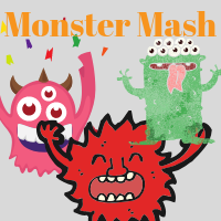 Today: the challenge is to make a terrifyingly awesome monster! Hear some monster stories, and play a monster game! Parents are request to remain in the public space with their children.