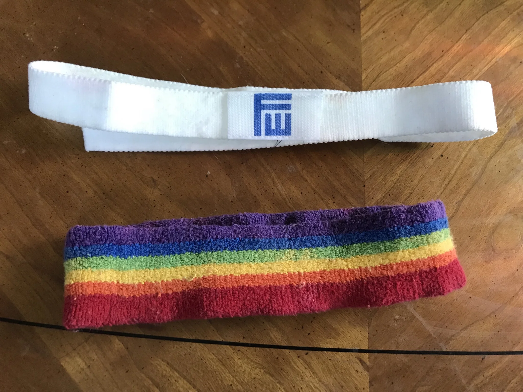 The stimulator came with an adjustable white headband to hold the sponges to your head, but I use exercise headbands instead, as they give a much tighter and more comfortable fit that doesn’t catch on my hair like the FW one does.