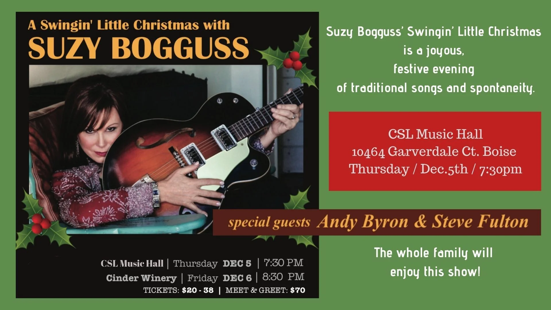 A Swingin' Little Christmas with SUZY BOGGUSS — SFM - Steve Fulton Music