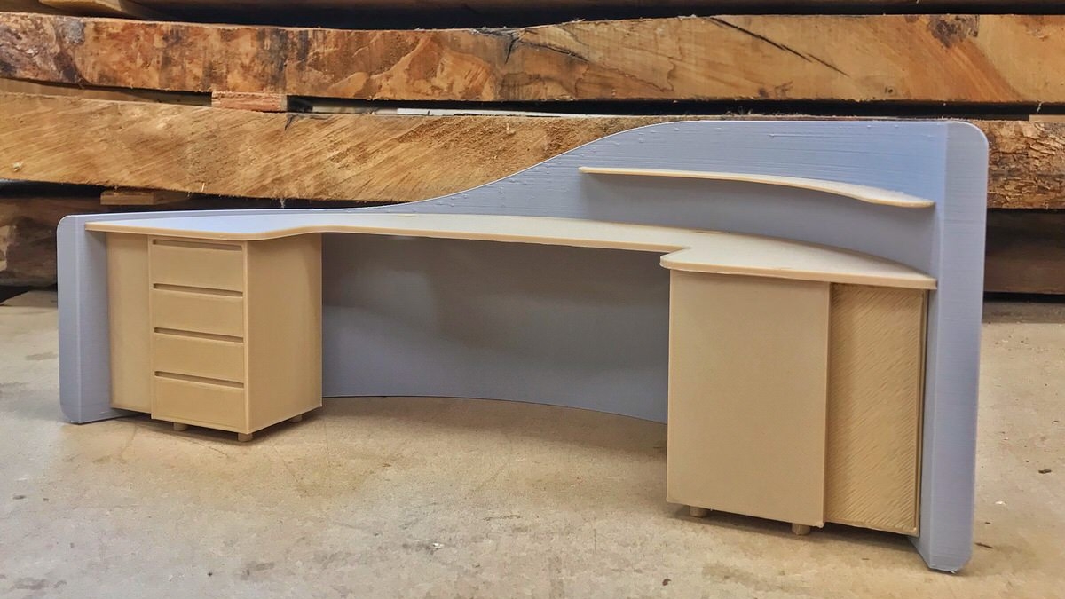 When a design is finalised, we can provide a scale model of piece, made using a 3D printer. This can supplement our computer generated images, allowing clients to see it from all angles and get a great sense of the propotions and details on their final piece.