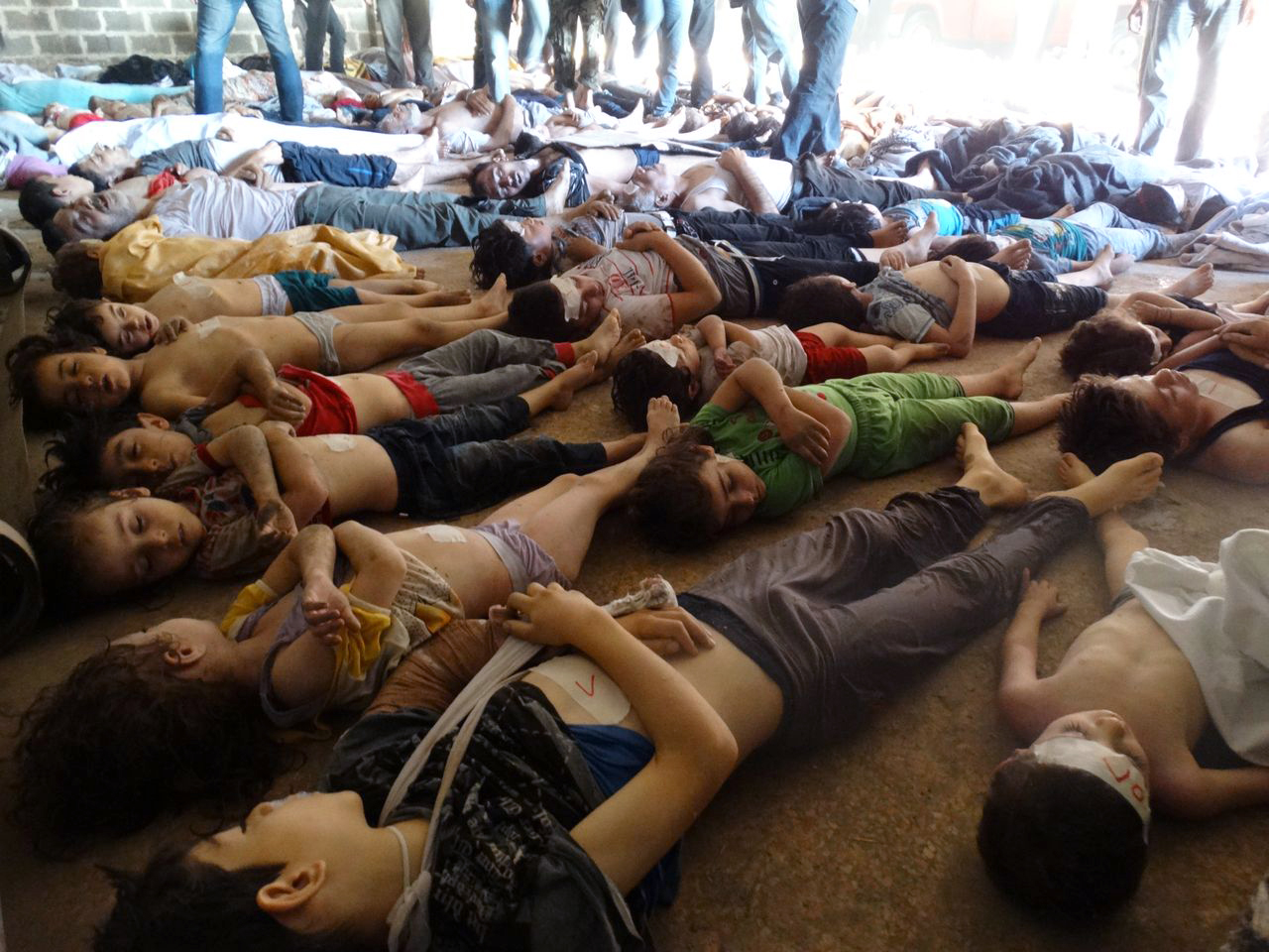  Dead children, among 355 others killed, after a sarin gas attack, in Eastern Ghouta, August 21st, 2013. 