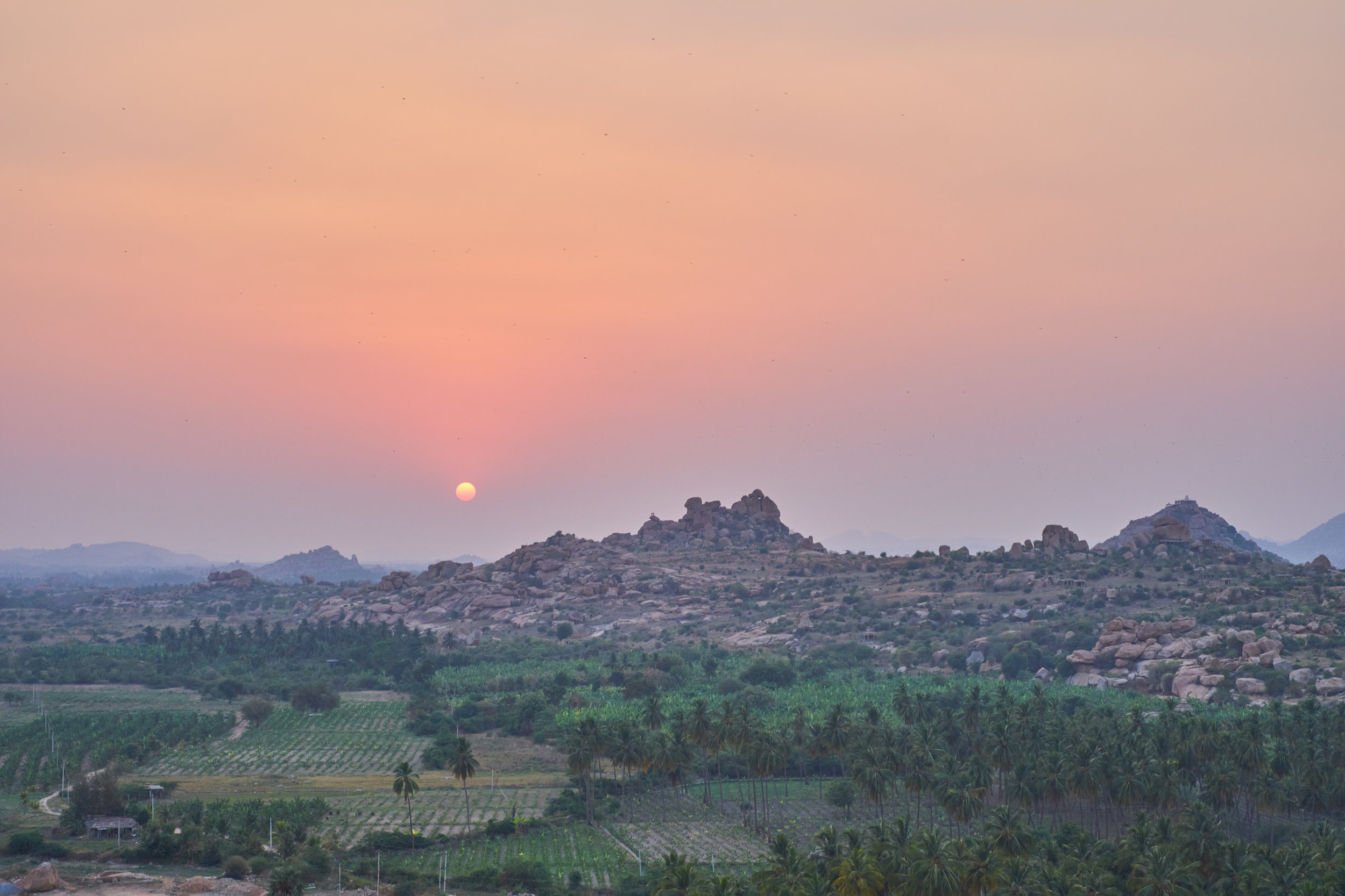 Sunset. Hampi