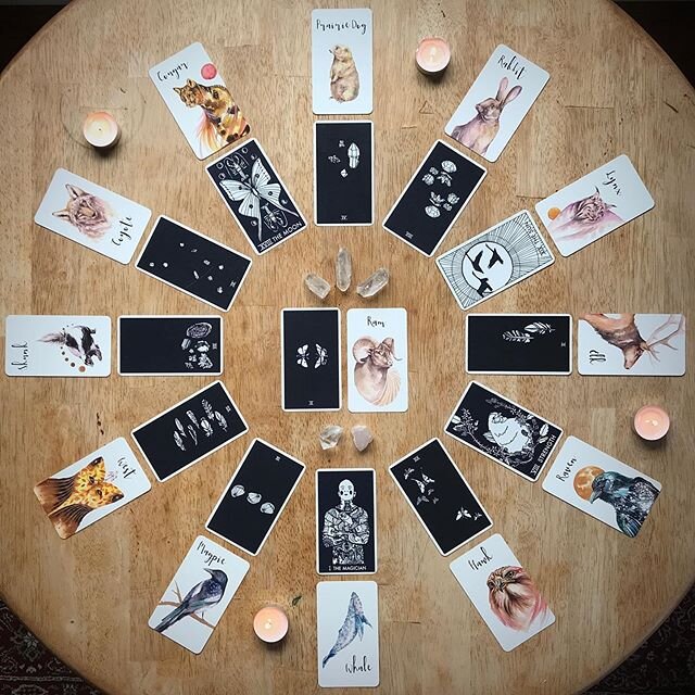 ✨This is the image for the March tarotscopes, written back before things got real here in the US with the coronavirus. The card interpretations may not feel relevant now, but maybe the image brings a sense of symmetry and calm? I&rsquo;m struggling w