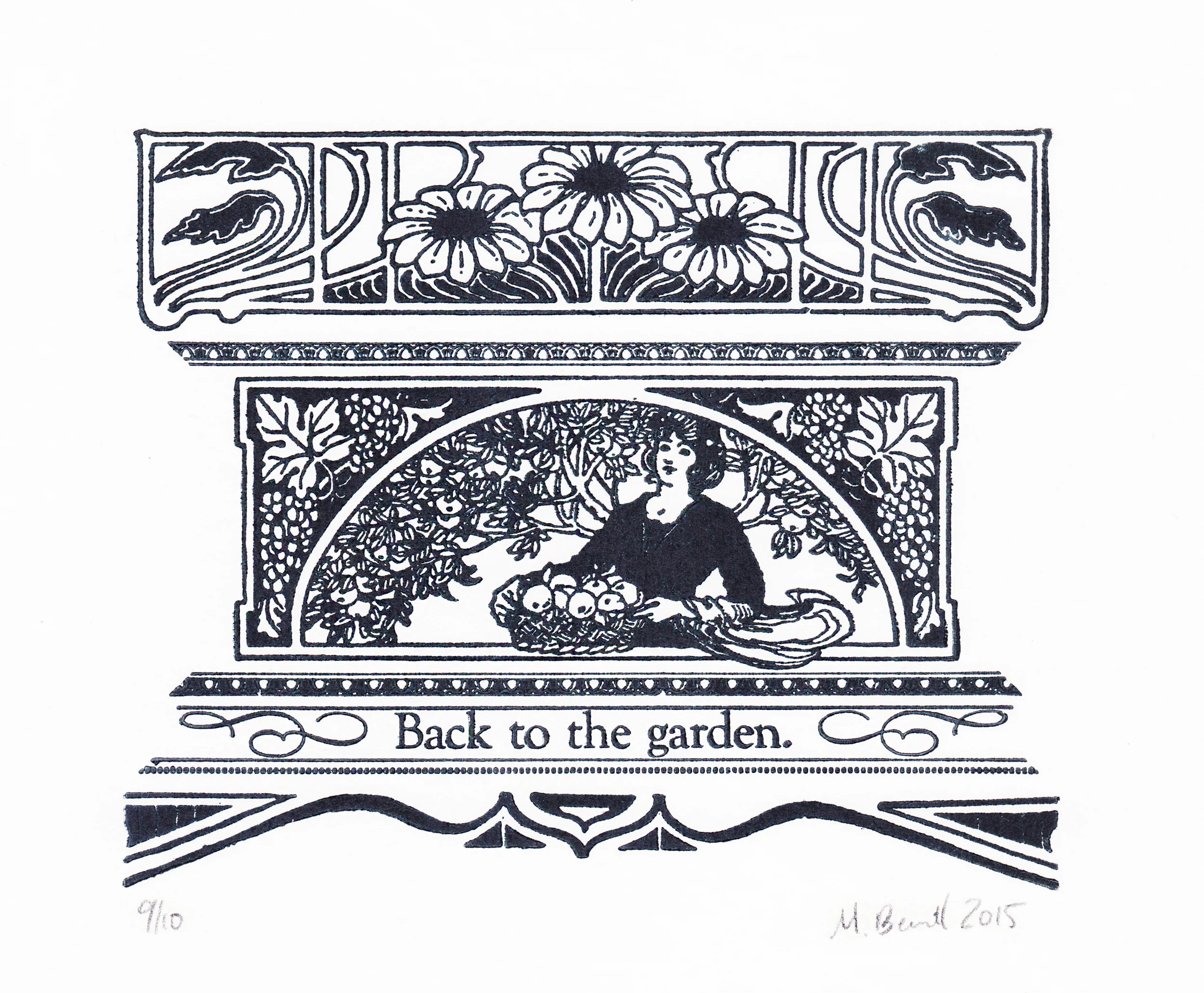   Stardust  Oil-based letterpress ink on Strathmore Letterpress Paper 5.25" x 6.5" 2015 