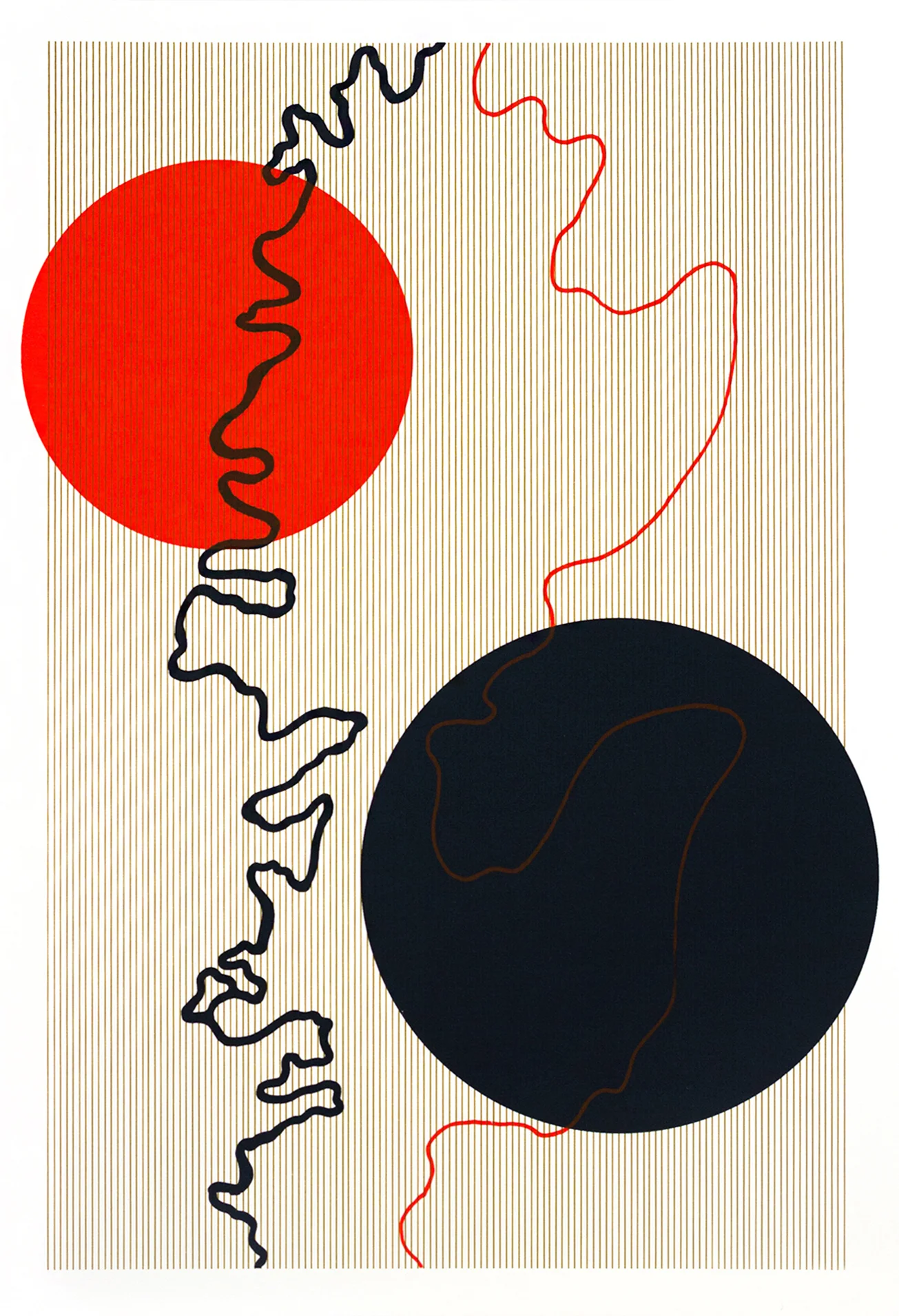 Stariski Creek Three-color silkscreen print on Strathmore mixed media paper 9.5" x 13.5" 2017